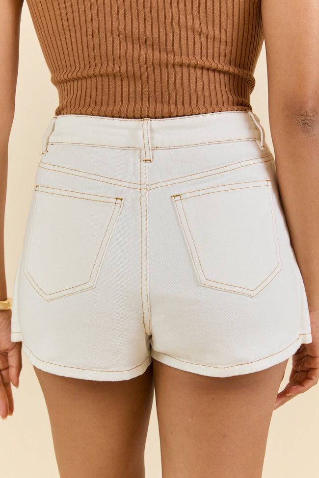 Reverb Radiance White Denim Skort FINAL SALE-Sunny Prom