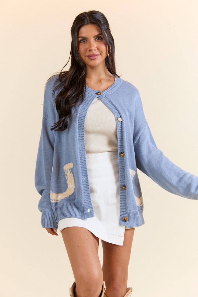 Golden Stirrups Horseshoe Cardigan-Sunny Prom