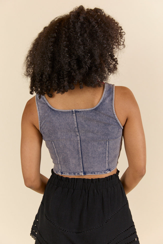 Dallas Daydreams Denim Corset-Sunny Prom