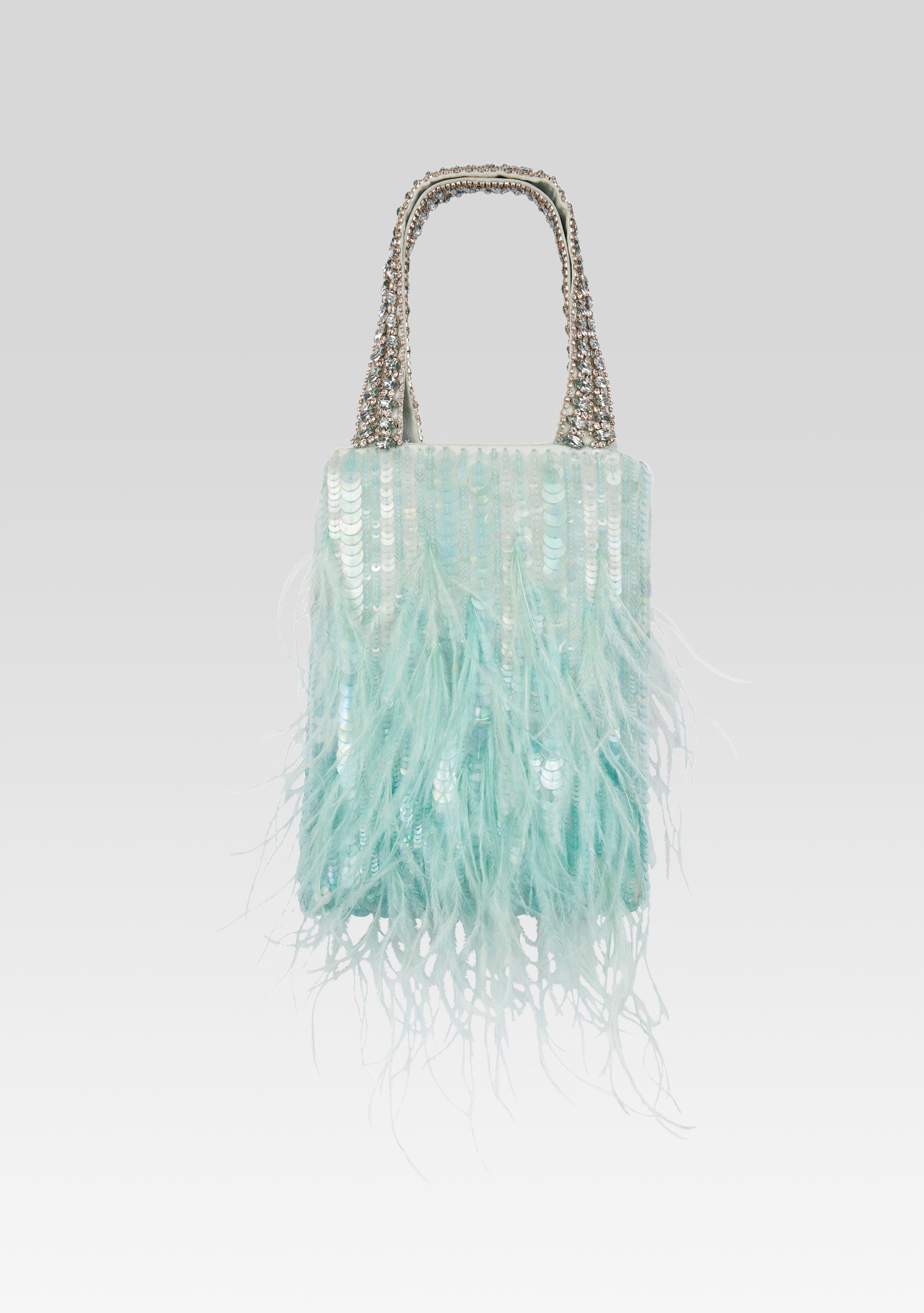 Avery Sequin Feather Bag-Sunny Prom