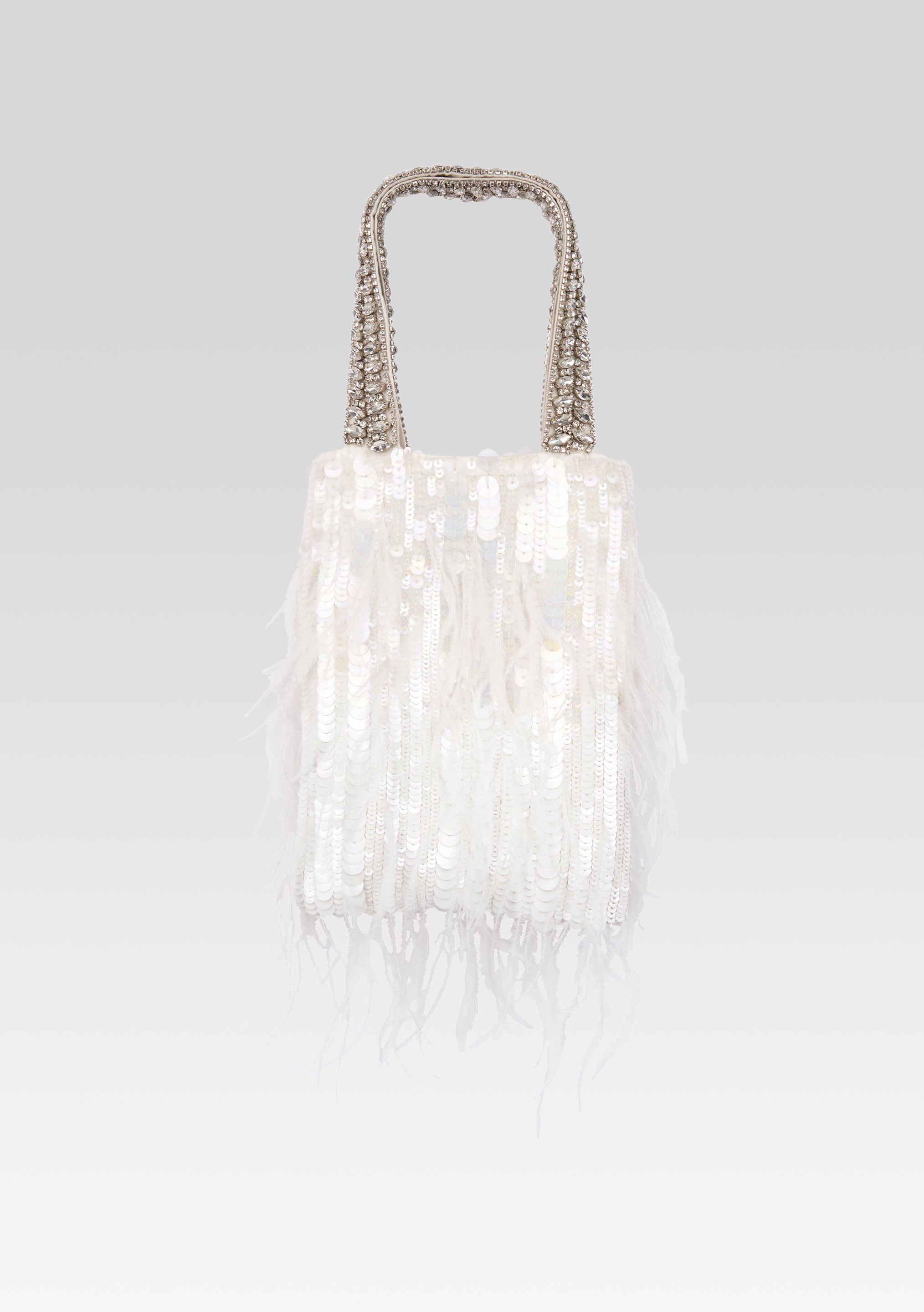 Avery Sequin Feather Bag-Sunny Prom