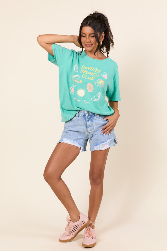 Sunday Brunch Club Mint Graphic Tee SALE-Sunny Prom
