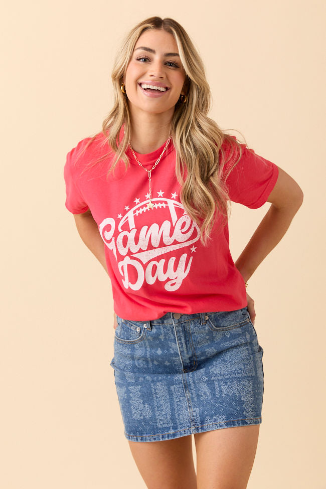 Game Day Script Paprika Graphic Tee SALE-Sunny Prom