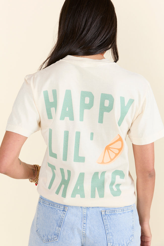 The Kollyns Happy Lil' Thang Ivory Graphic Tee Holley Gabrielle X Sunny Prom-Sunny Prom