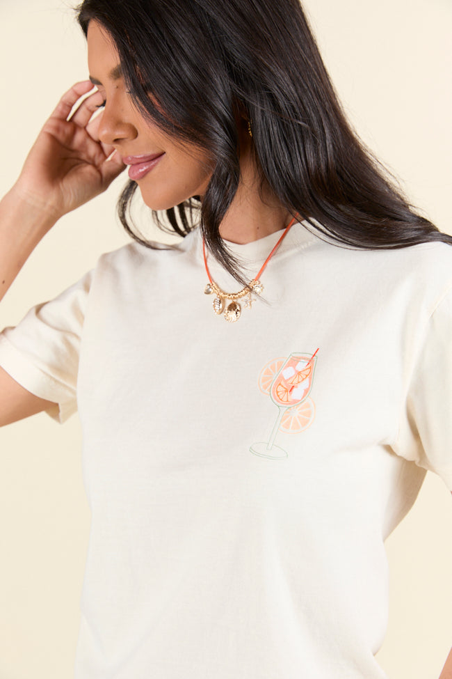 The Kollyns Happy Lil' Thang Ivory Graphic Tee Holley Gabrielle X Sunny Prom-Sunny Prom