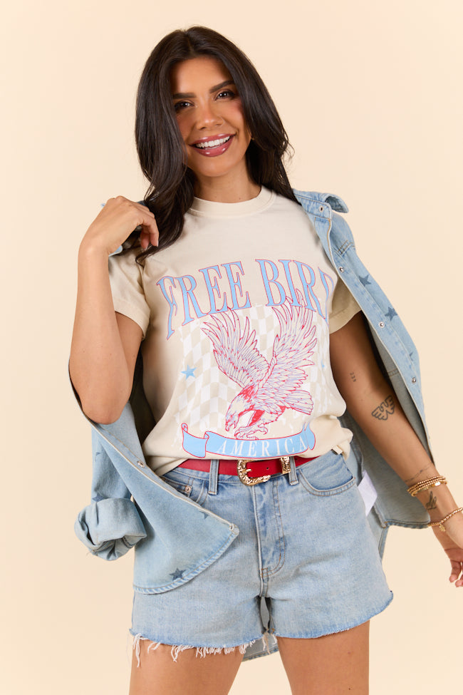 Free Bird Ivory Graphic Tee SALE-Sunny Prom