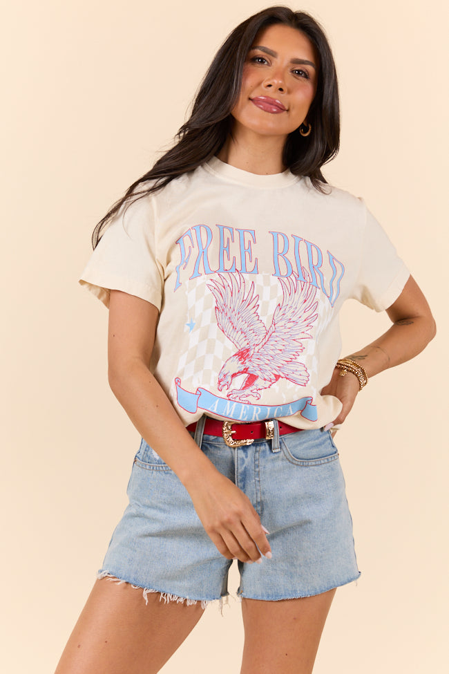 Free Bird Ivory Graphic Tee SALE-Sunny Prom