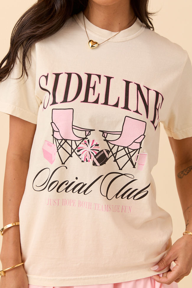 Sideline Social Club Ivory Graphic Tee SALE-Sunny Prom