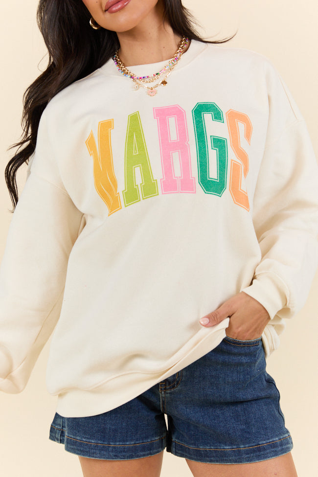 Margs Multi Block Cream Graphic Sweatshirt SALE-Sunny Prom