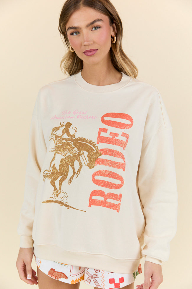 The Great American Pastime Cream Graphic Sweatshirt SALE-Sunny Prom