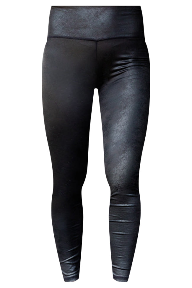 Be Extraordinary Black Faux Leather Leggings Black FINAL SALE-Sunny Prom