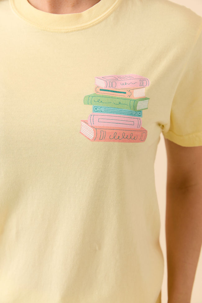 Can't Buy You Happiness But Can Buy Books Yellow Graphic Tee SALE-Sunny Prom