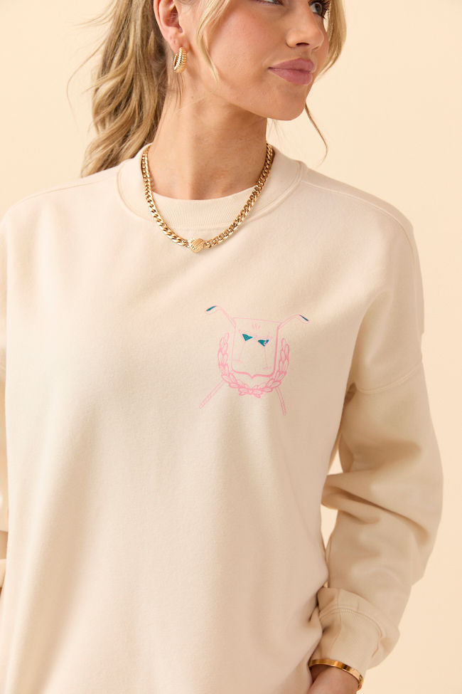 Abandoned Golf Wives Social Club Cream Graphic Sweatshirt SALE-Sunny Prom