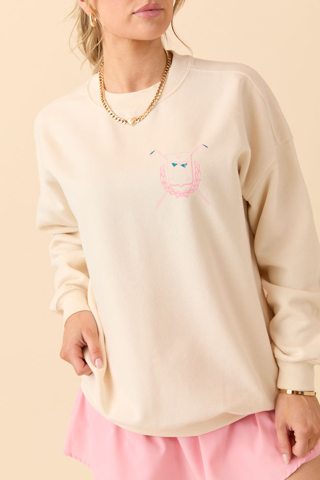 Abandoned Golf Wives Social Club Cream Graphic Sweatshirt SALE-Sunny Prom