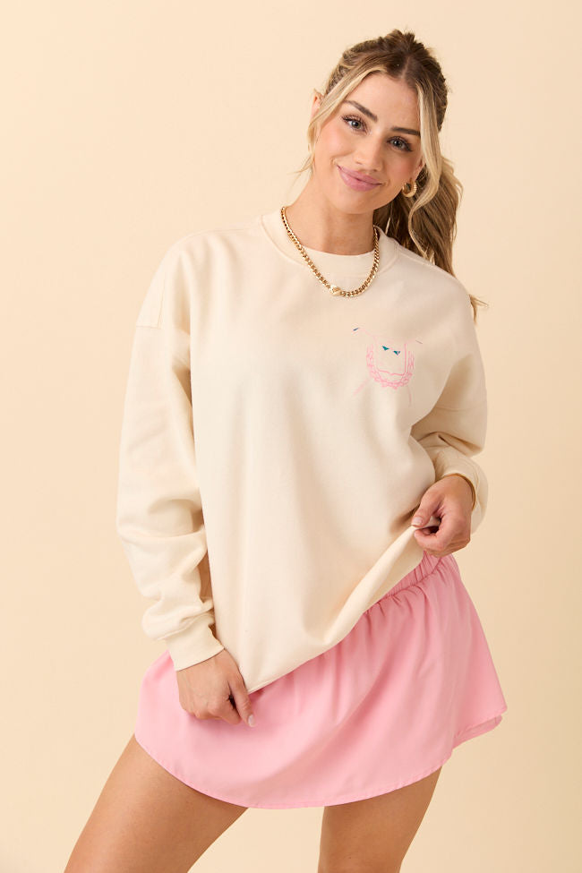 Abandoned Golf Wives Social Club Cream Graphic Sweatshirt SALE-Sunny Prom