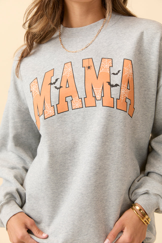 Mama Block Halloween Printed Light Grey Graphic Sweatshirt SALE-Sunny Prom