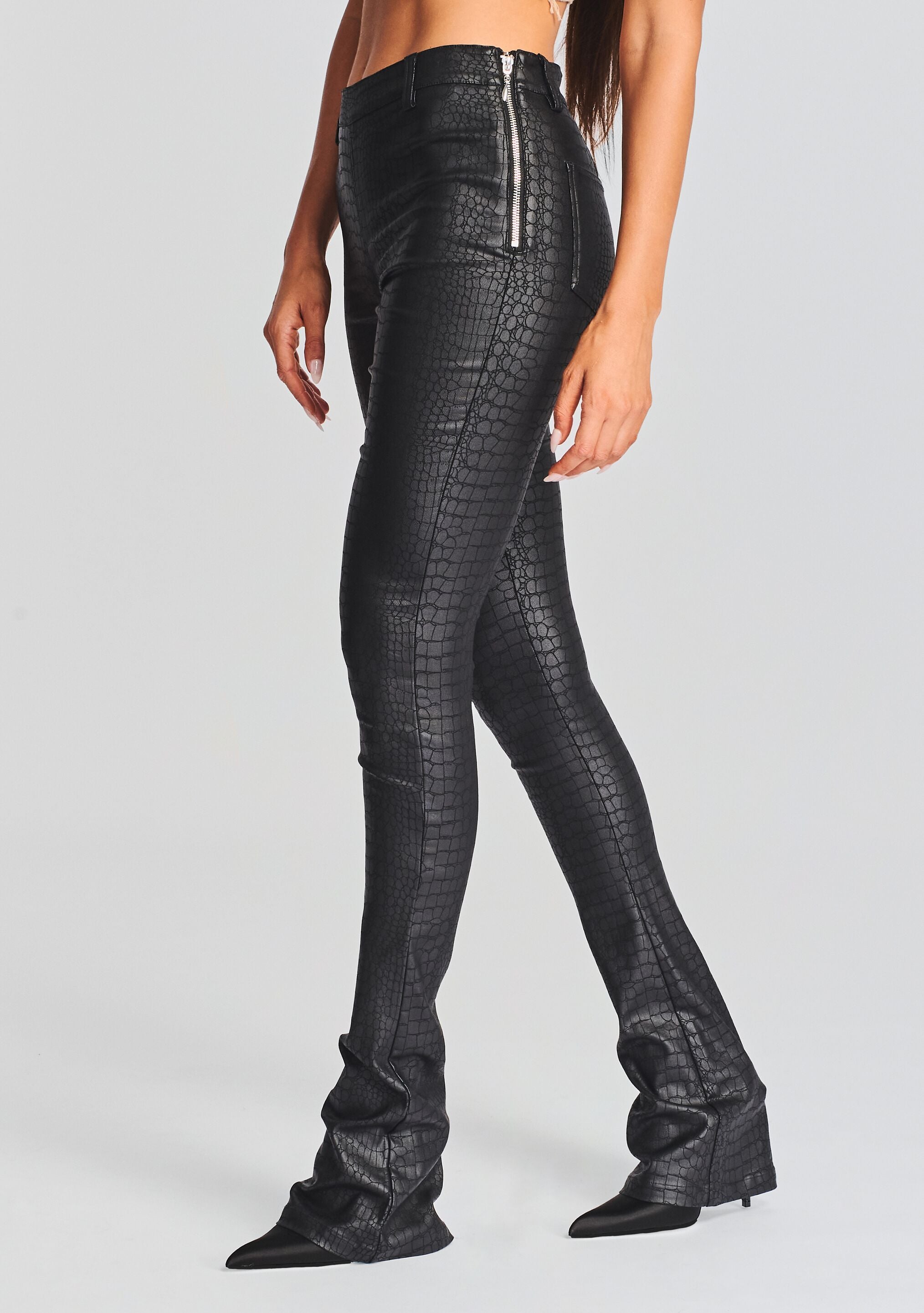 Danica Coated Denim Pant-Sunny Prom