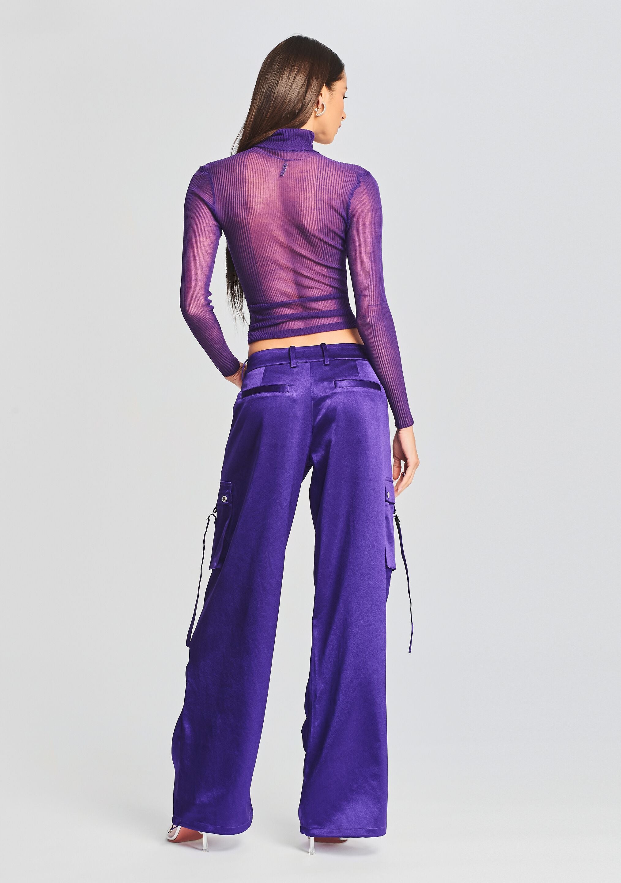 Lai Satin Cargo Pant-Sunny Prom