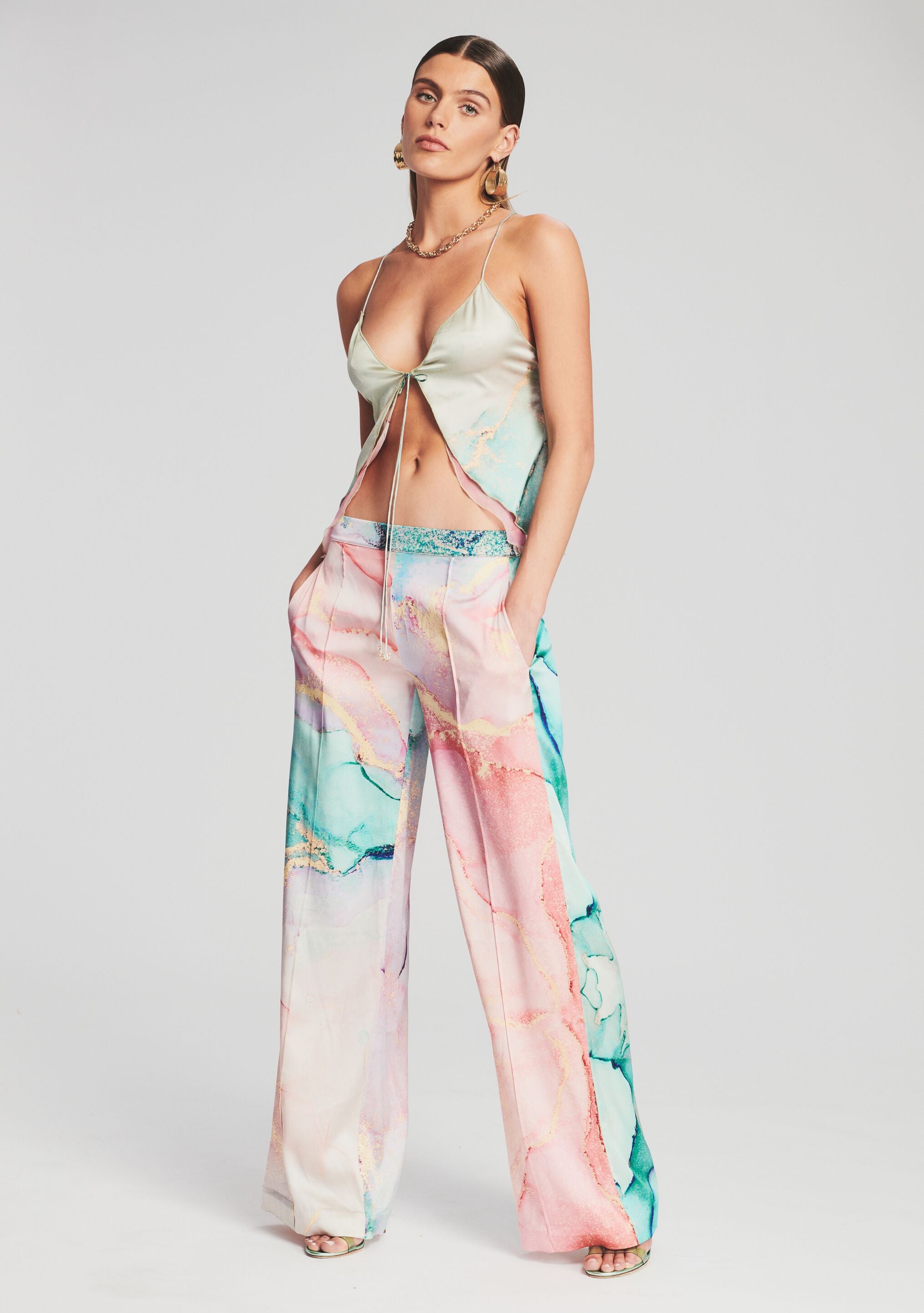 Arlene Silk Top-Sunny Prom