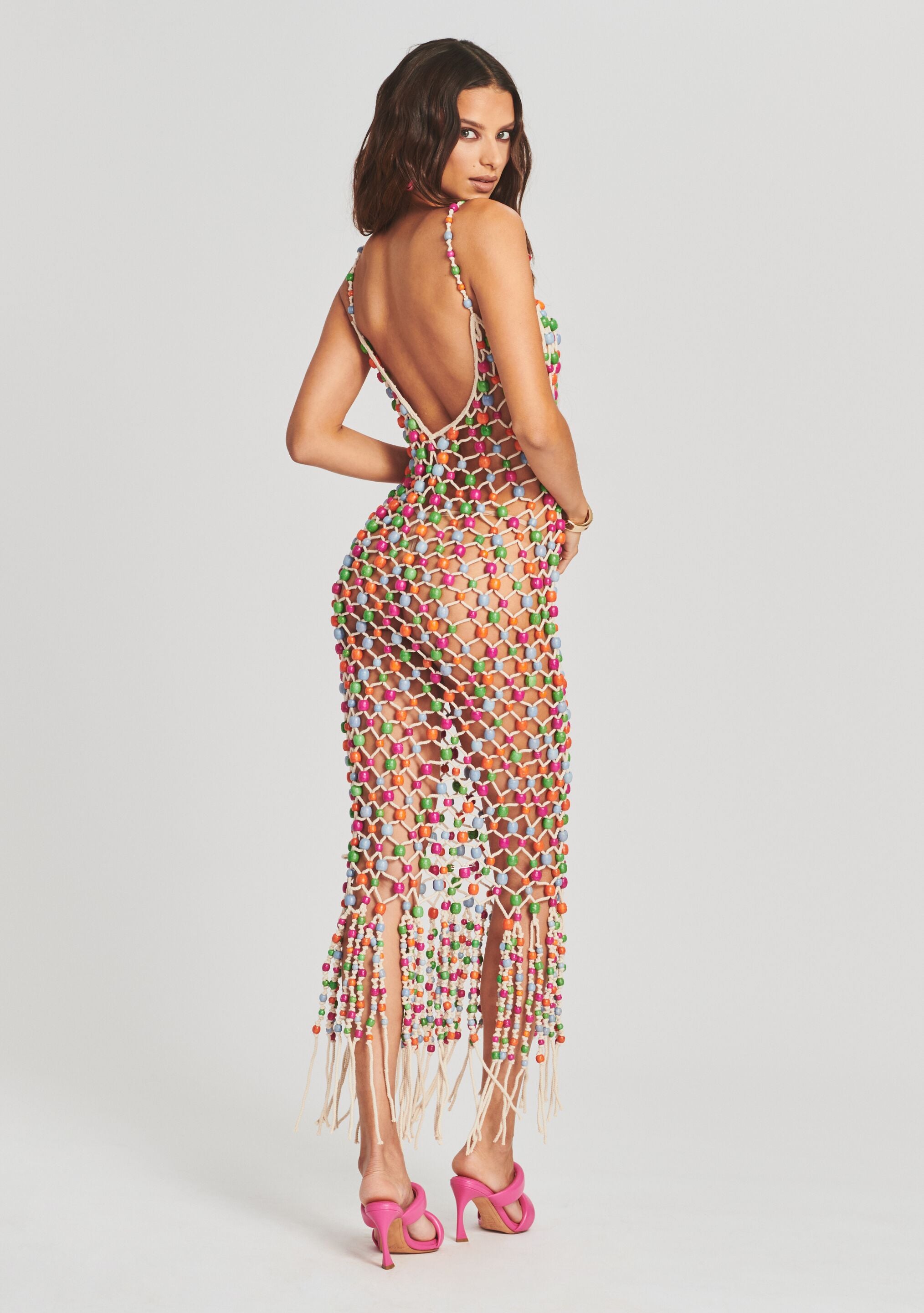 Calypso Beaded Fringe Dress-Sunny Prom