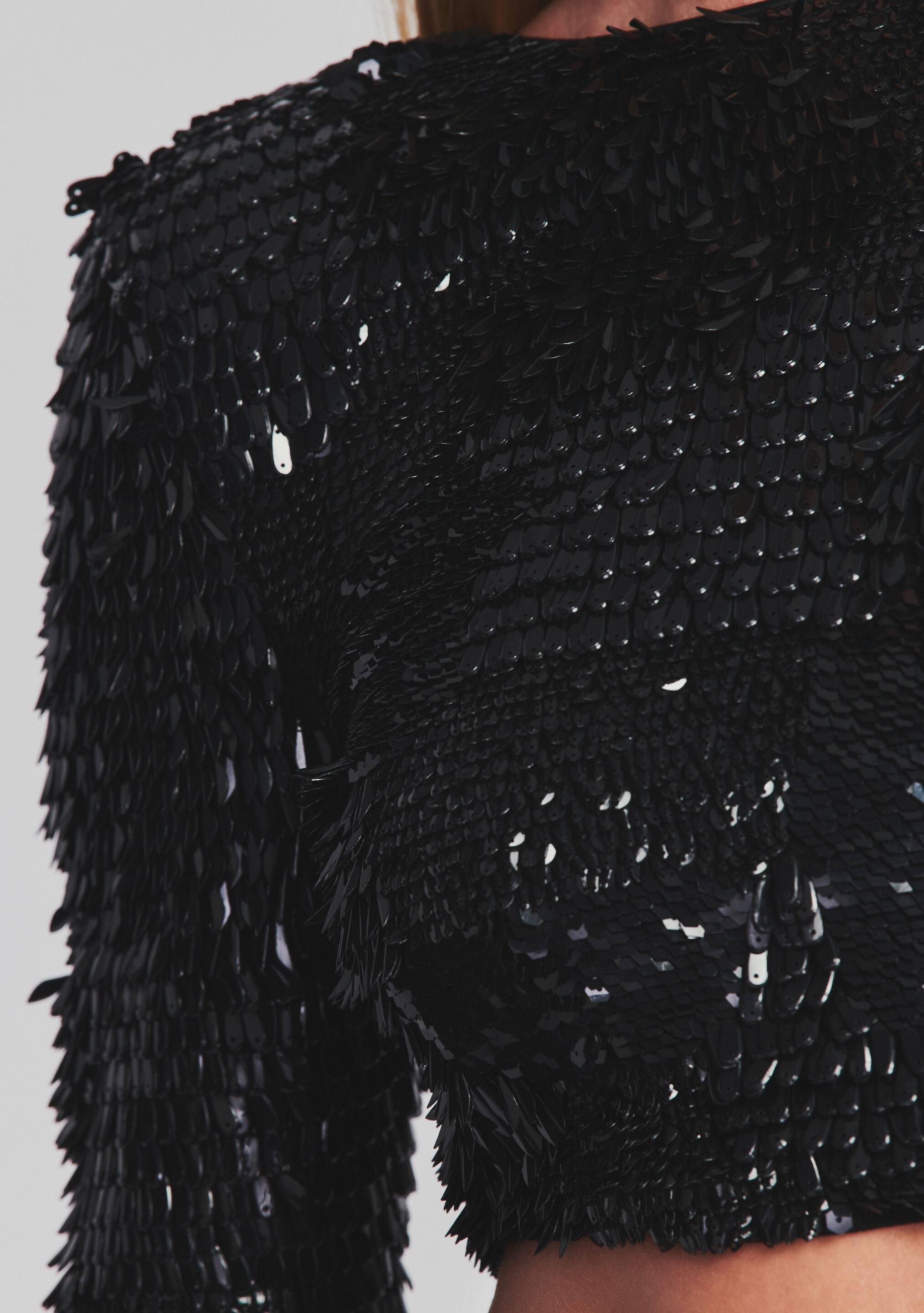 Leanne Feather Sequin Top-Sunny Prom