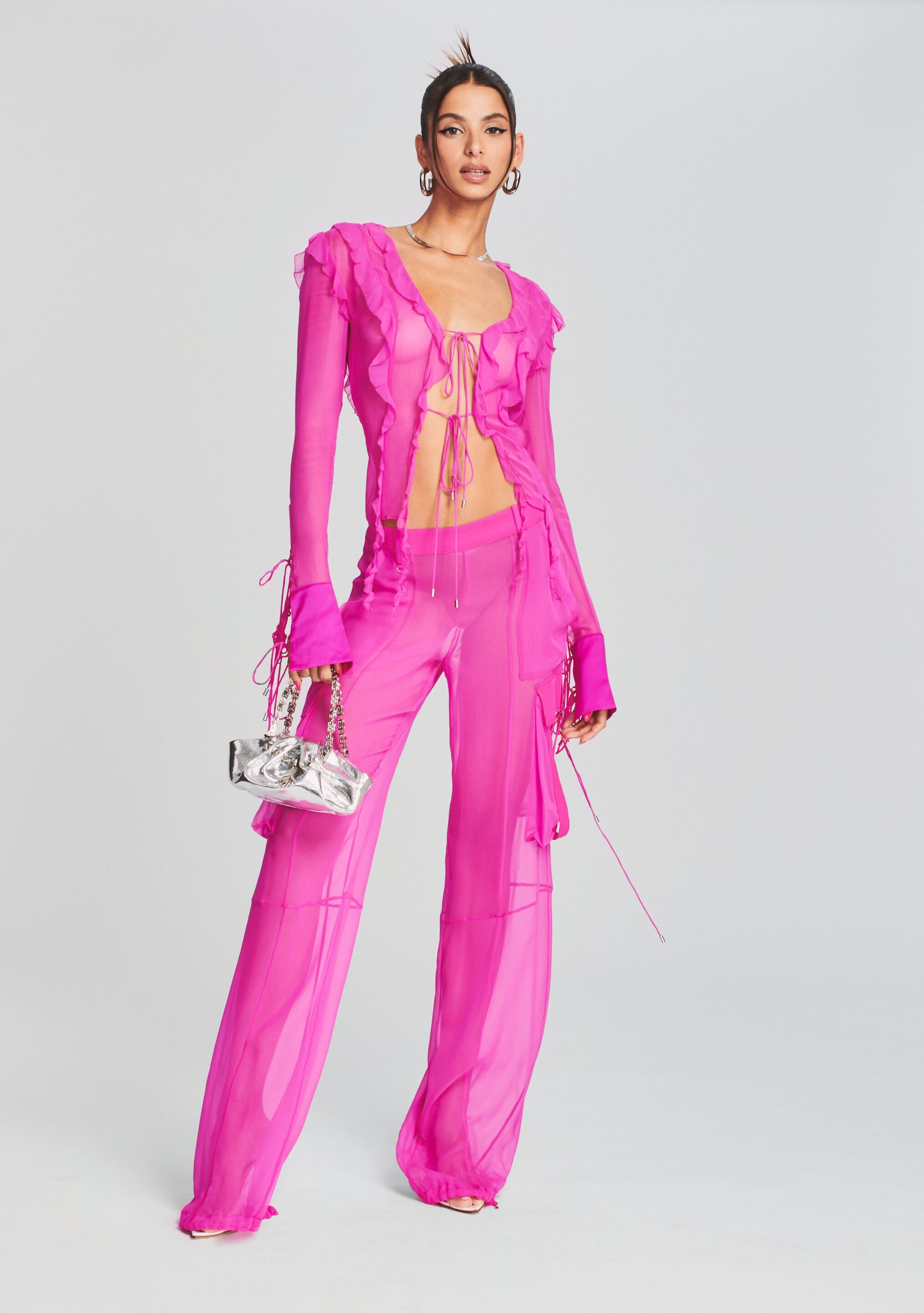 Aviva Silk Chiffon Blouse-Sunny Prom