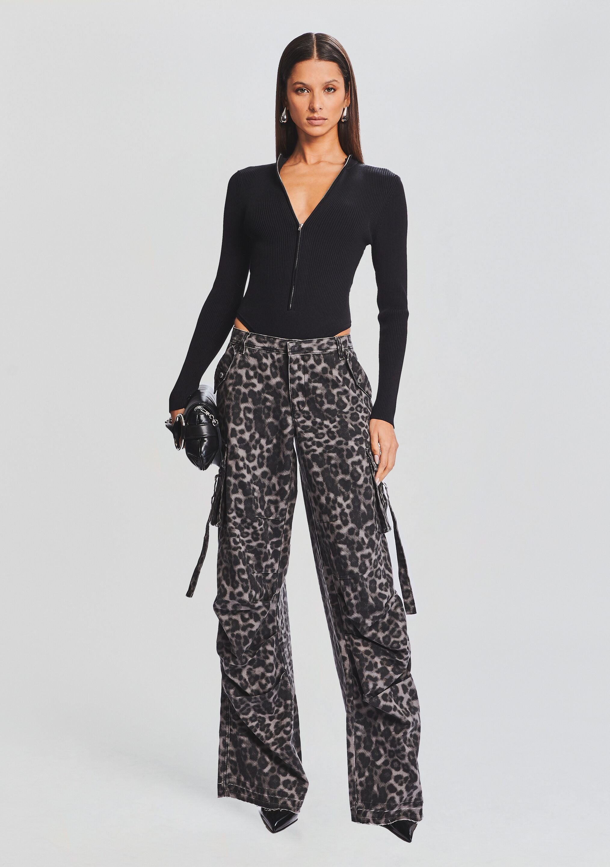 Geo Rib Knit Bodysuit-Sunny Prom