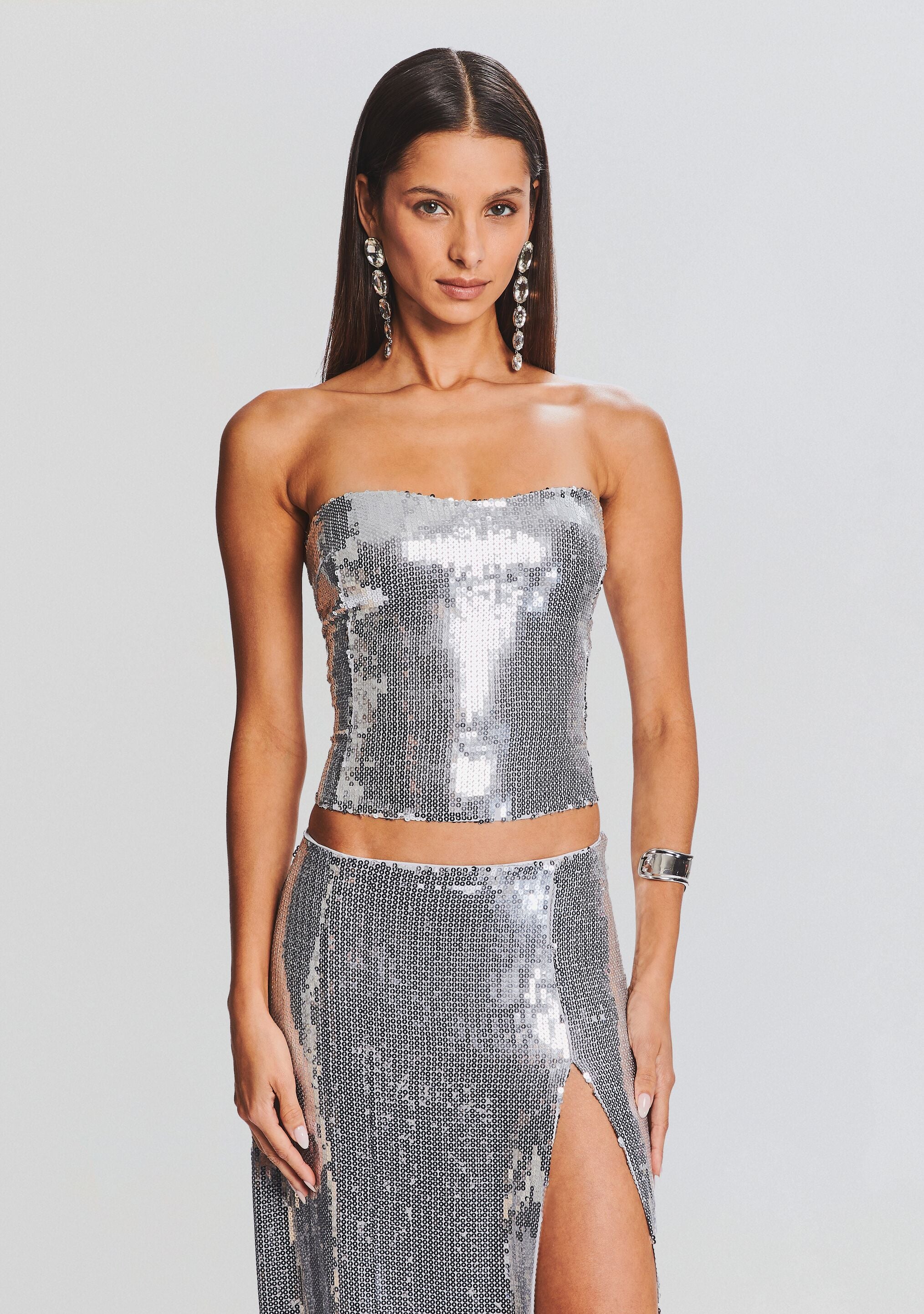 Oren Sequin Bustier-Sunny Prom