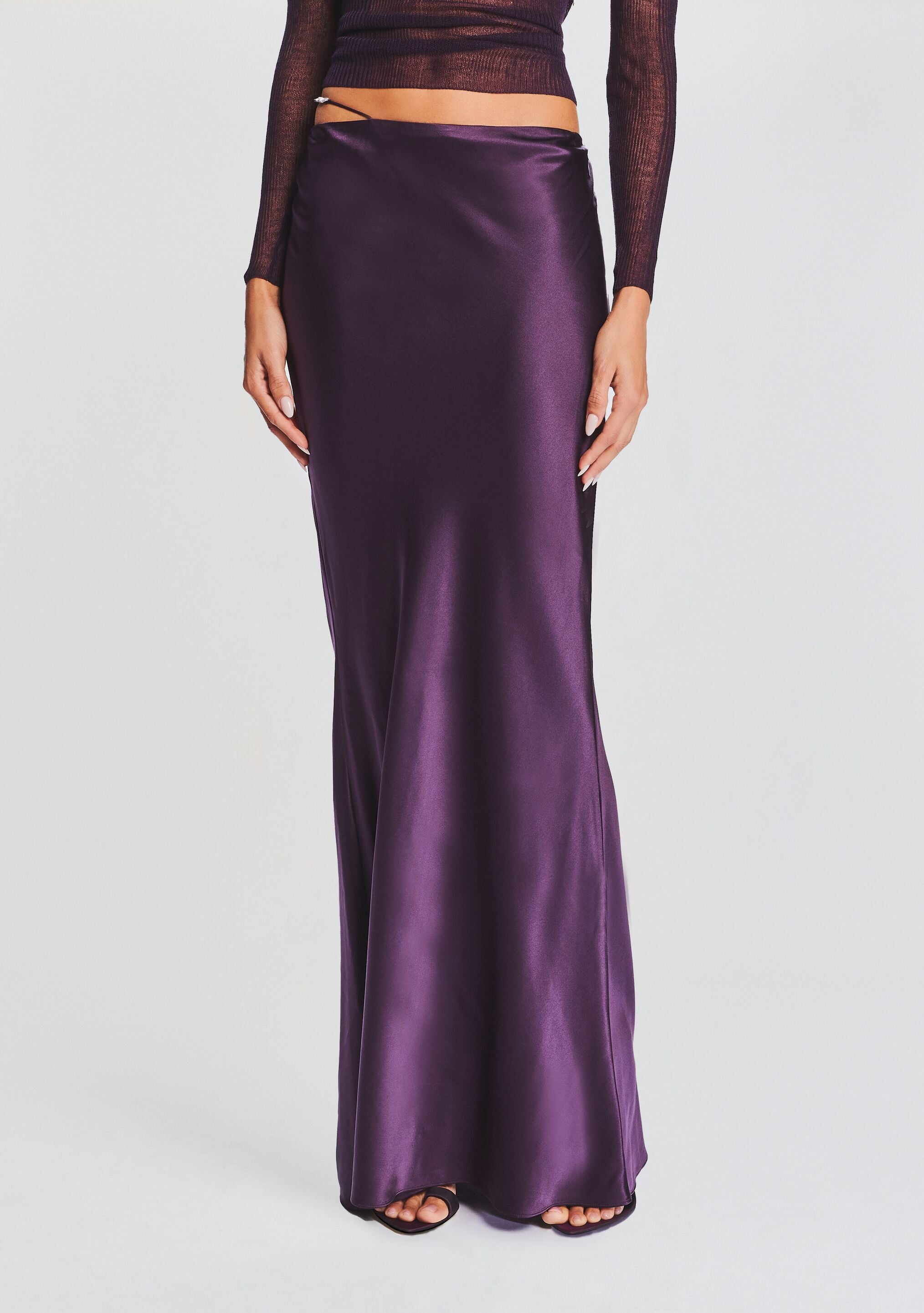 Silvana Silk Maxi Skirt-Sunny Prom