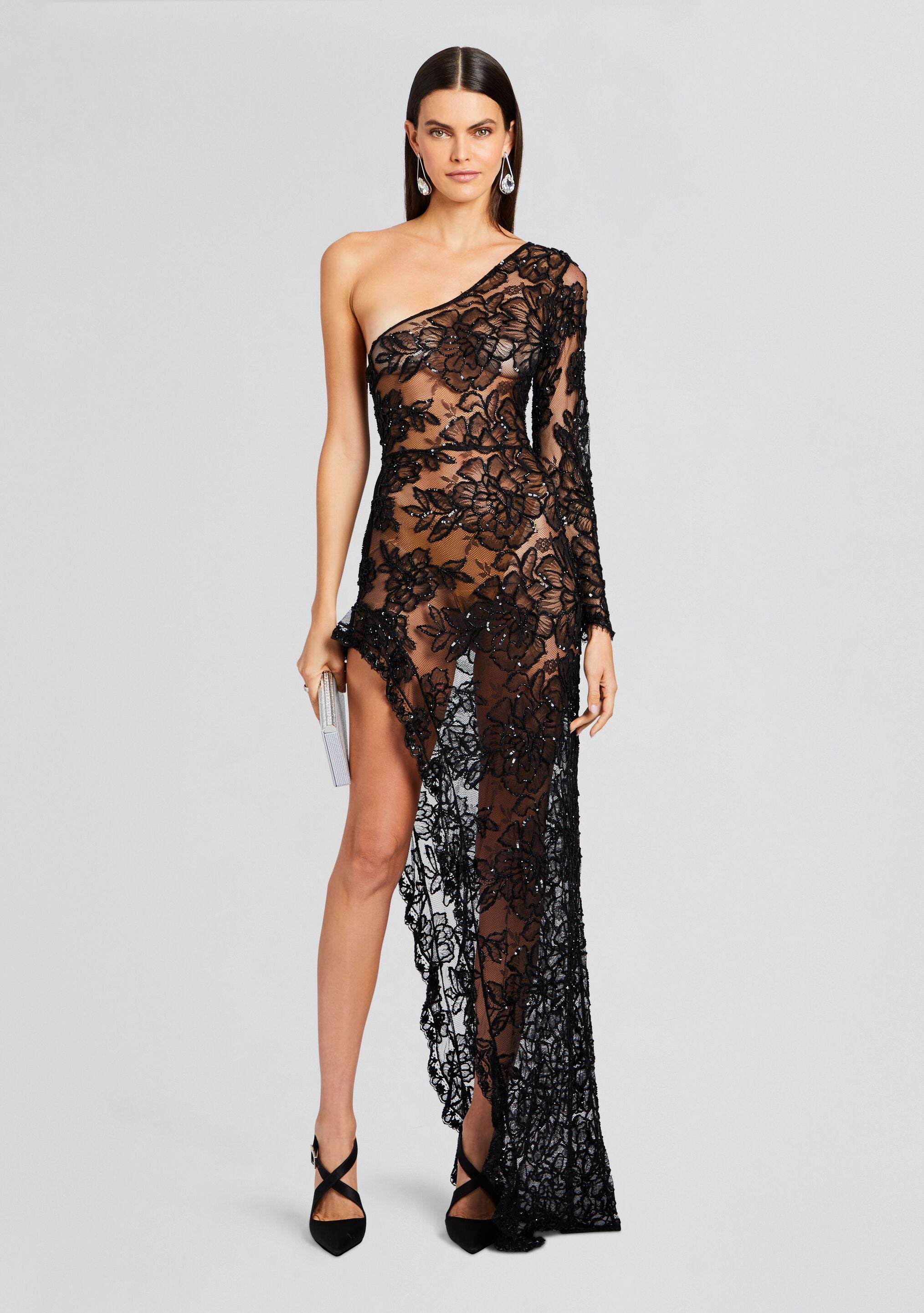 Olimpia Embellished Lace Dress-Sunny Prom