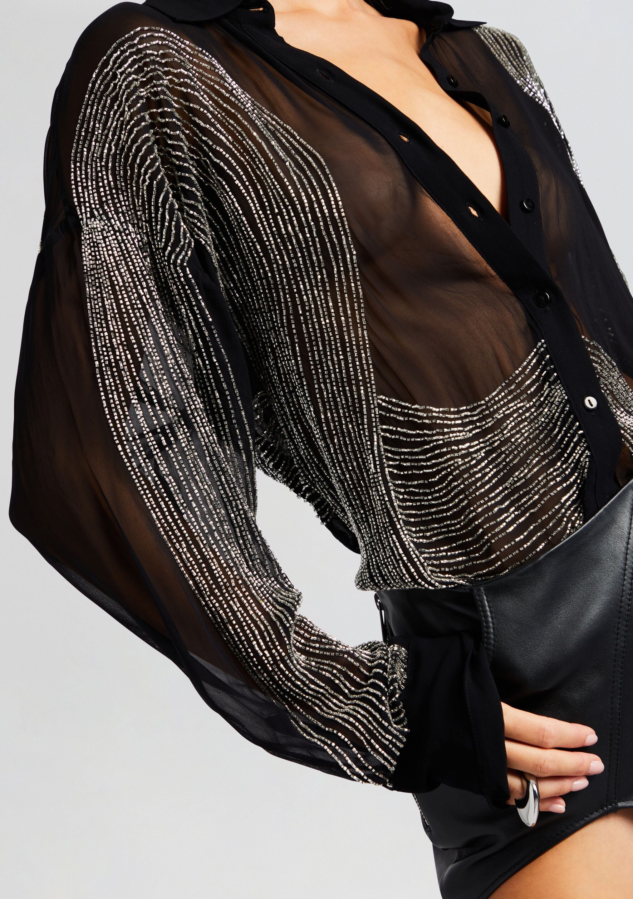 Siren Embellished Shirt-Sunny Prom