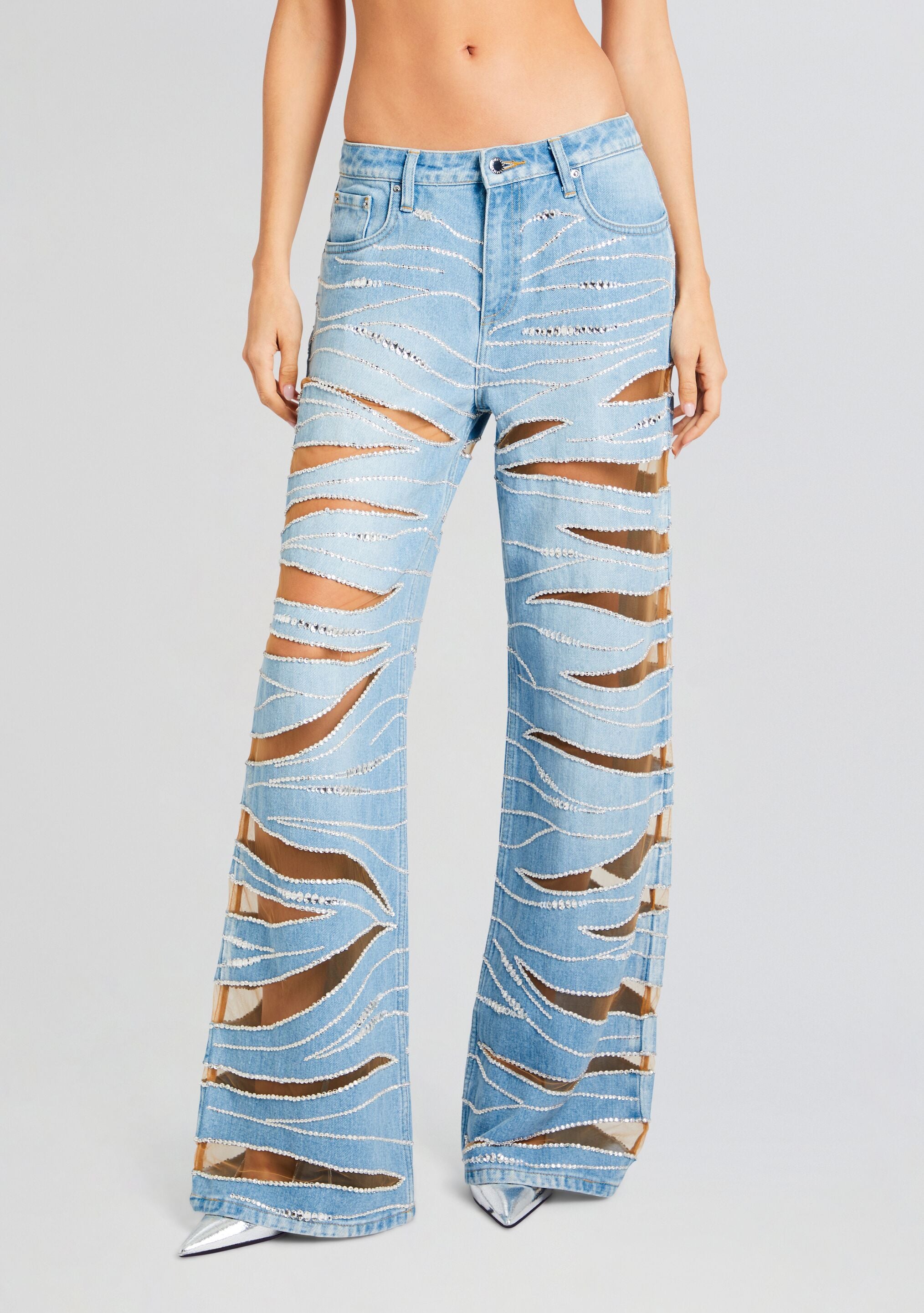 Renzo Embellished Denim Jean-Sunny Prom