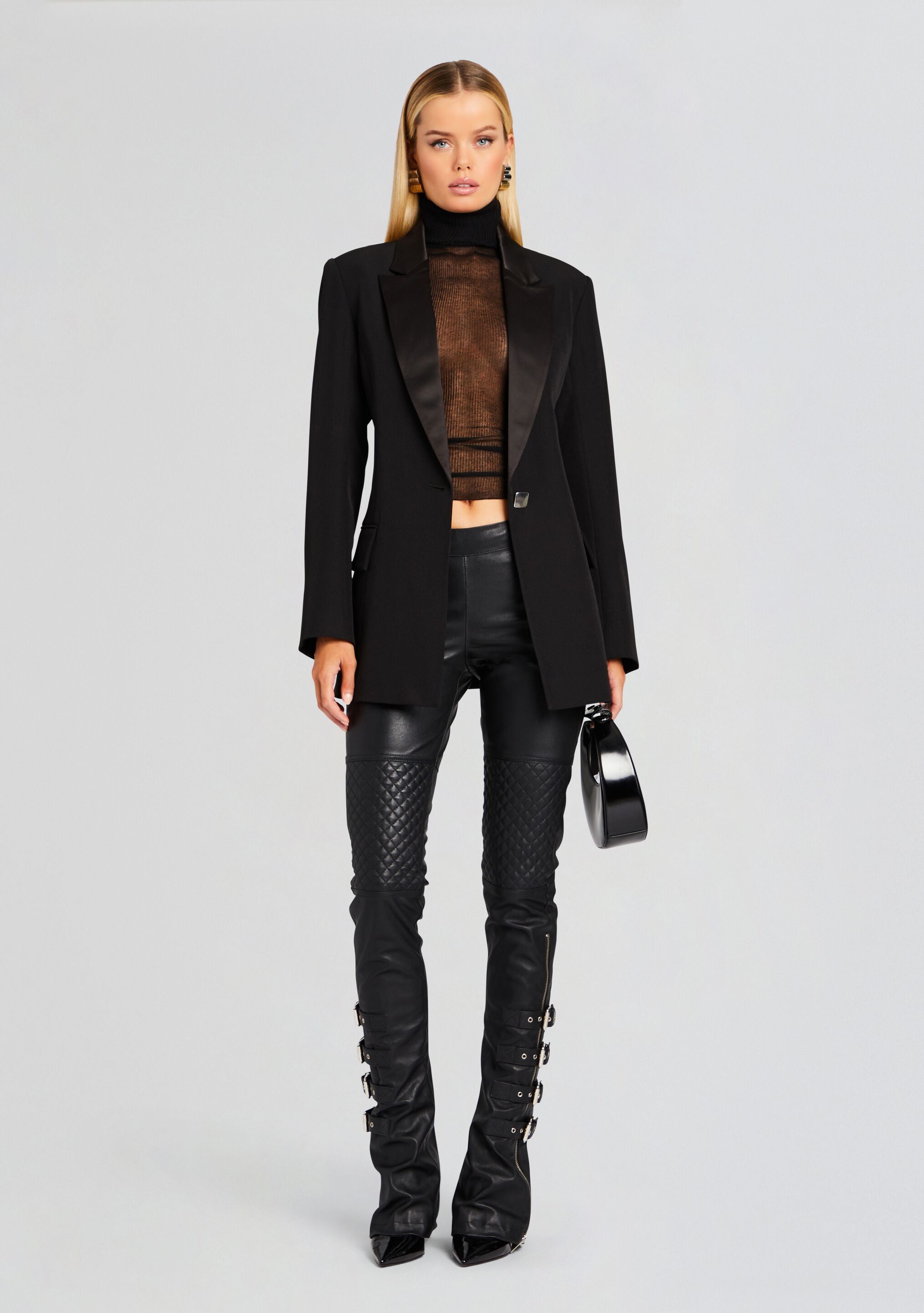 Della Leather Pant-Sunny Prom