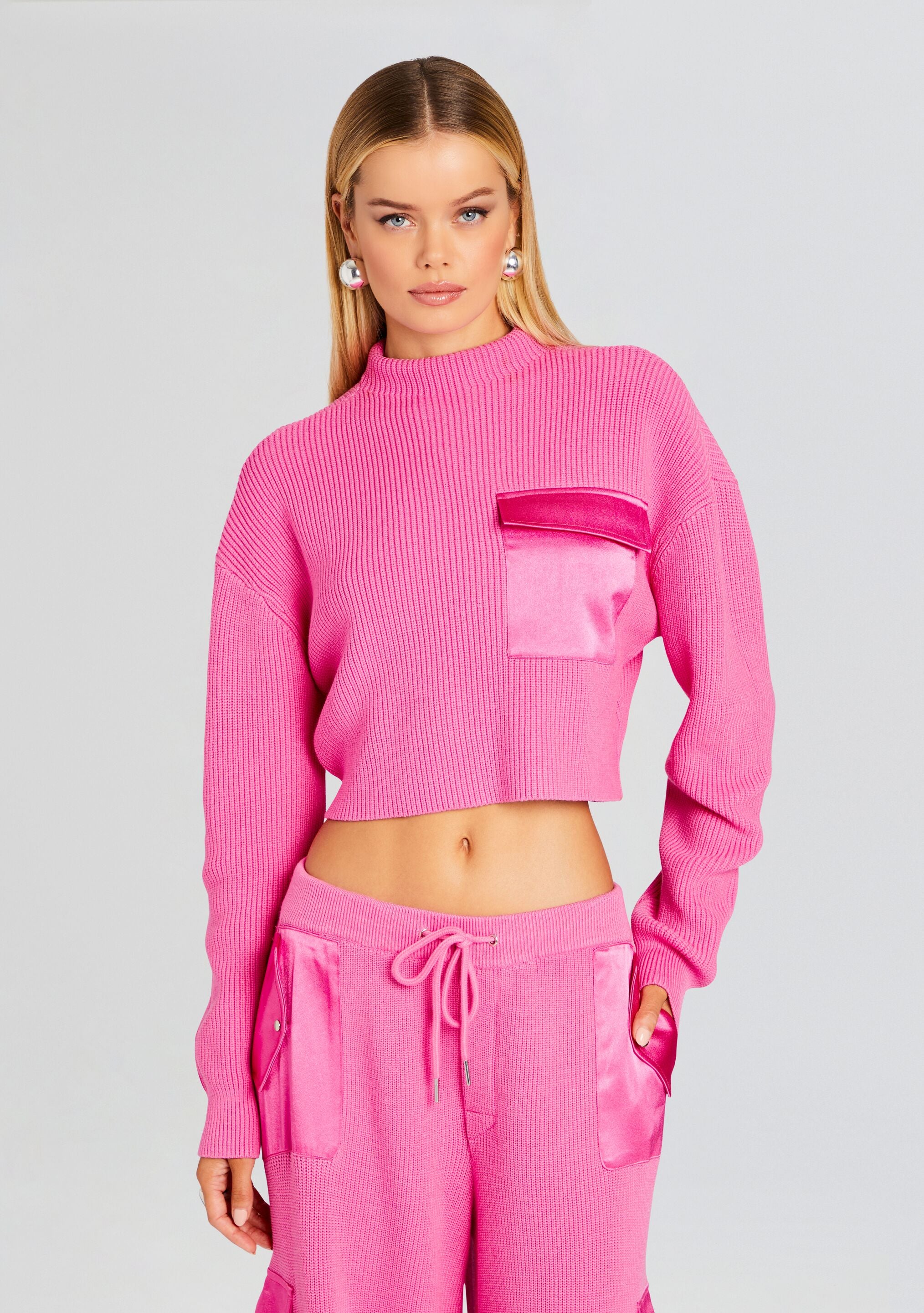 Donna Mid Cropped Sweater-Sunny Prom