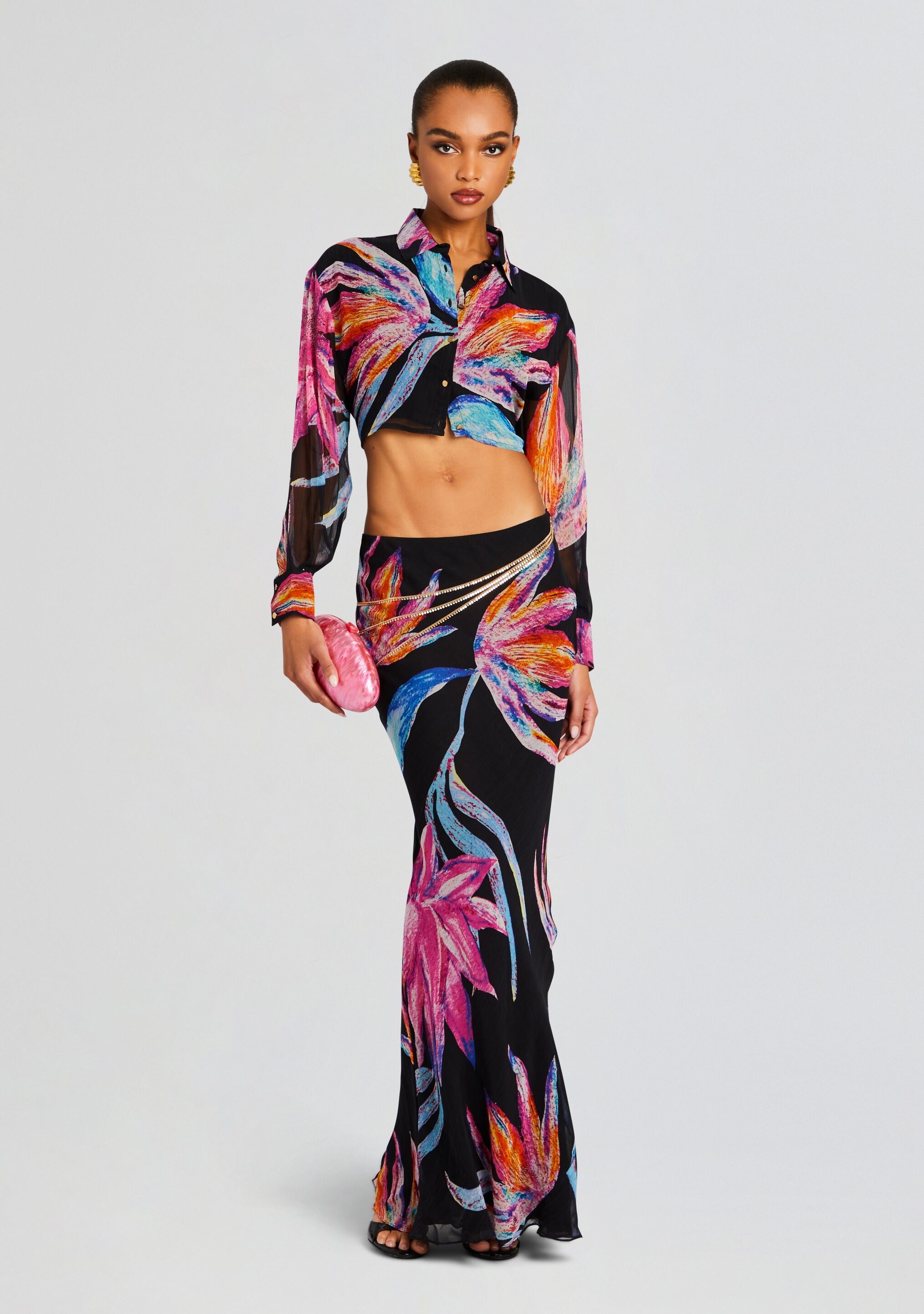 Margo Crop Shirt-Sunny Prom