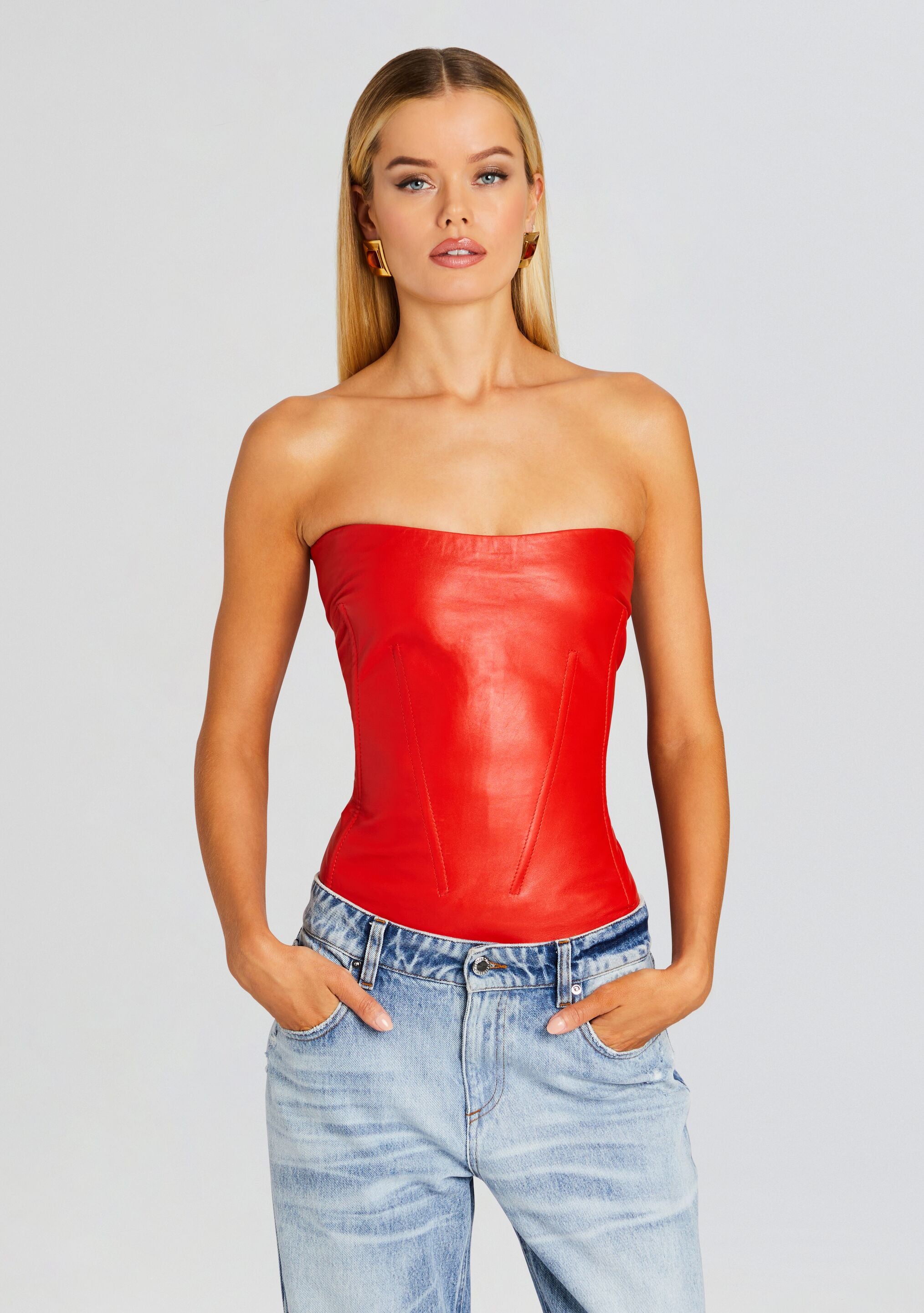 Veda Leather Top-Sunny Prom