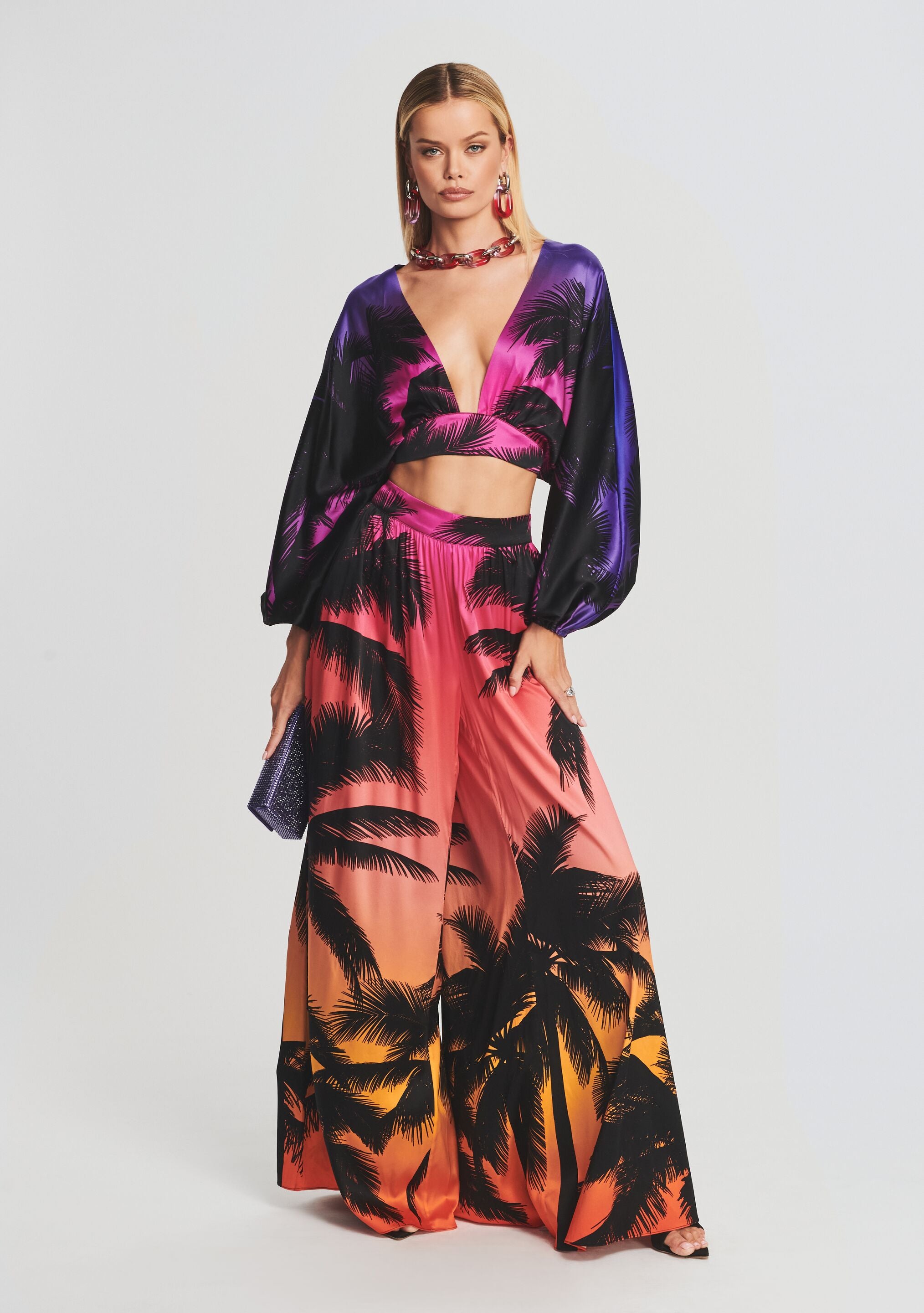 Delia Silk Pant-Sunny Prom