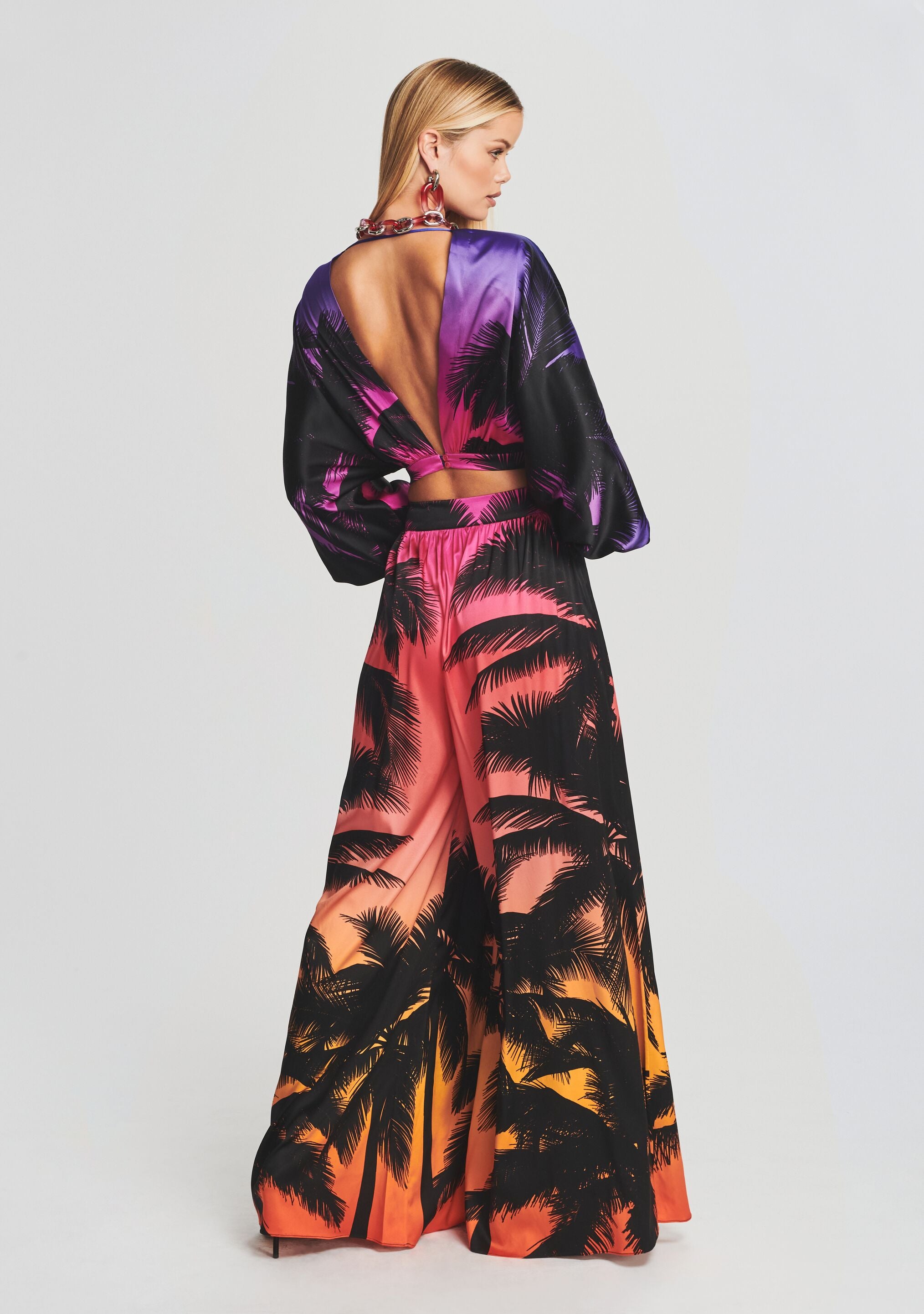 Delia Silk Pant-Sunny Prom