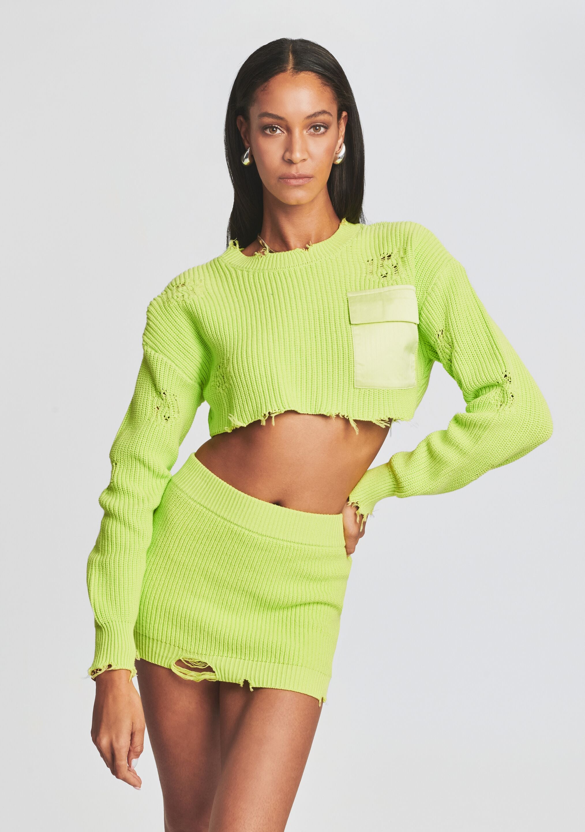 Cropped Devin Sweater-Sunny Prom