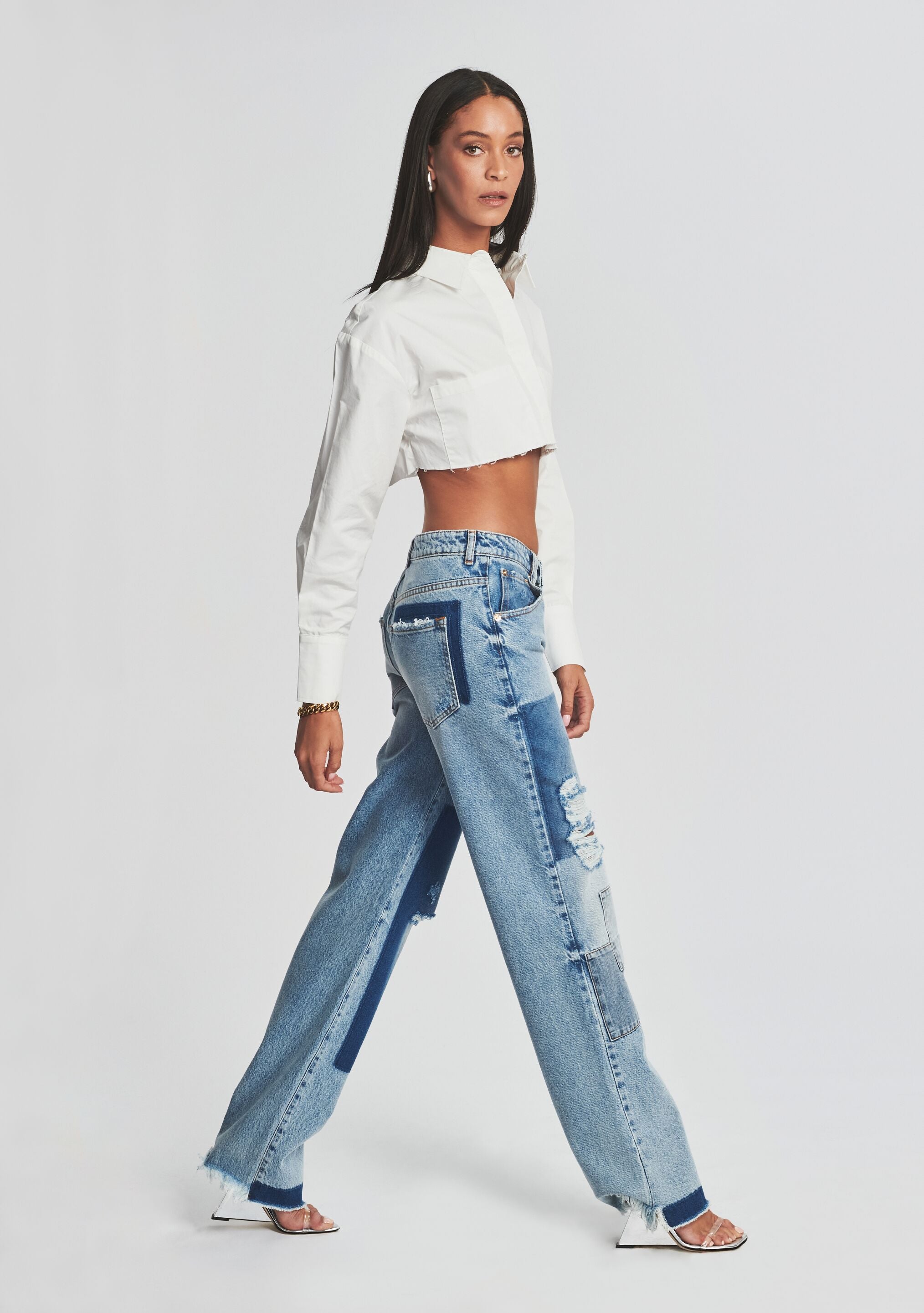 Heidi Straight Leg Patch Jean-Sunny Prom