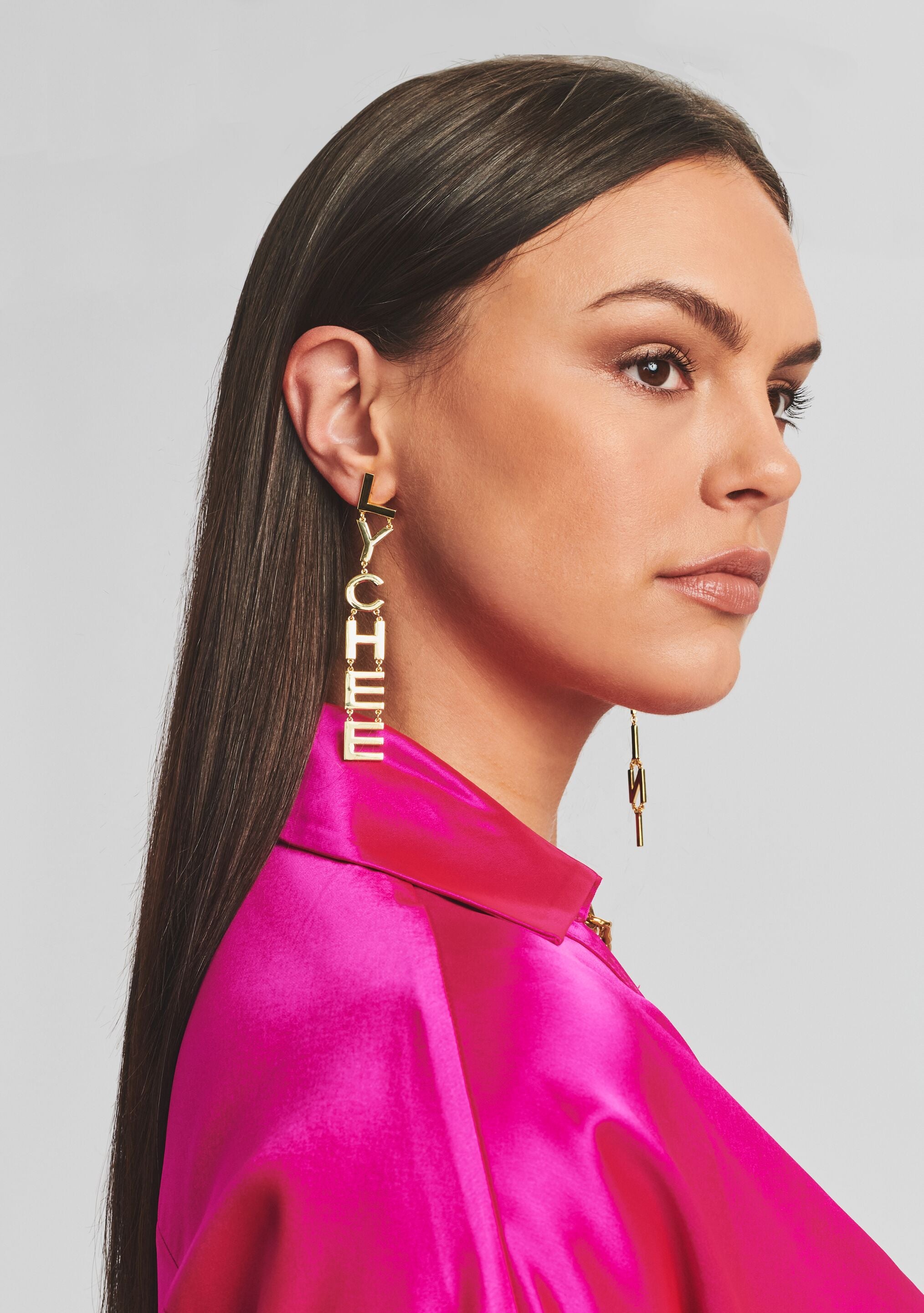 Lychee Martini Letter Earrings-Sunny Prom