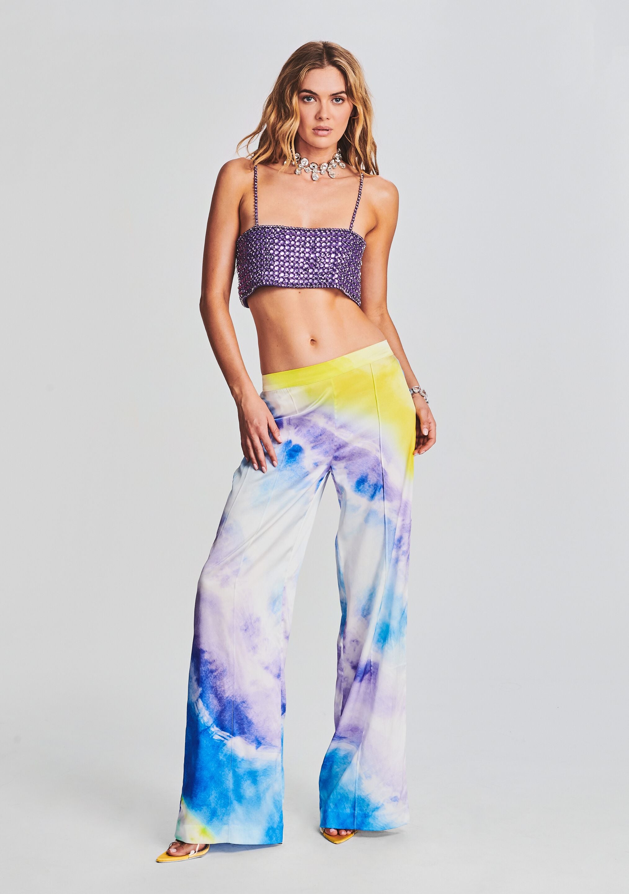 Alden Silk Chiffon Pant-Sunny Prom