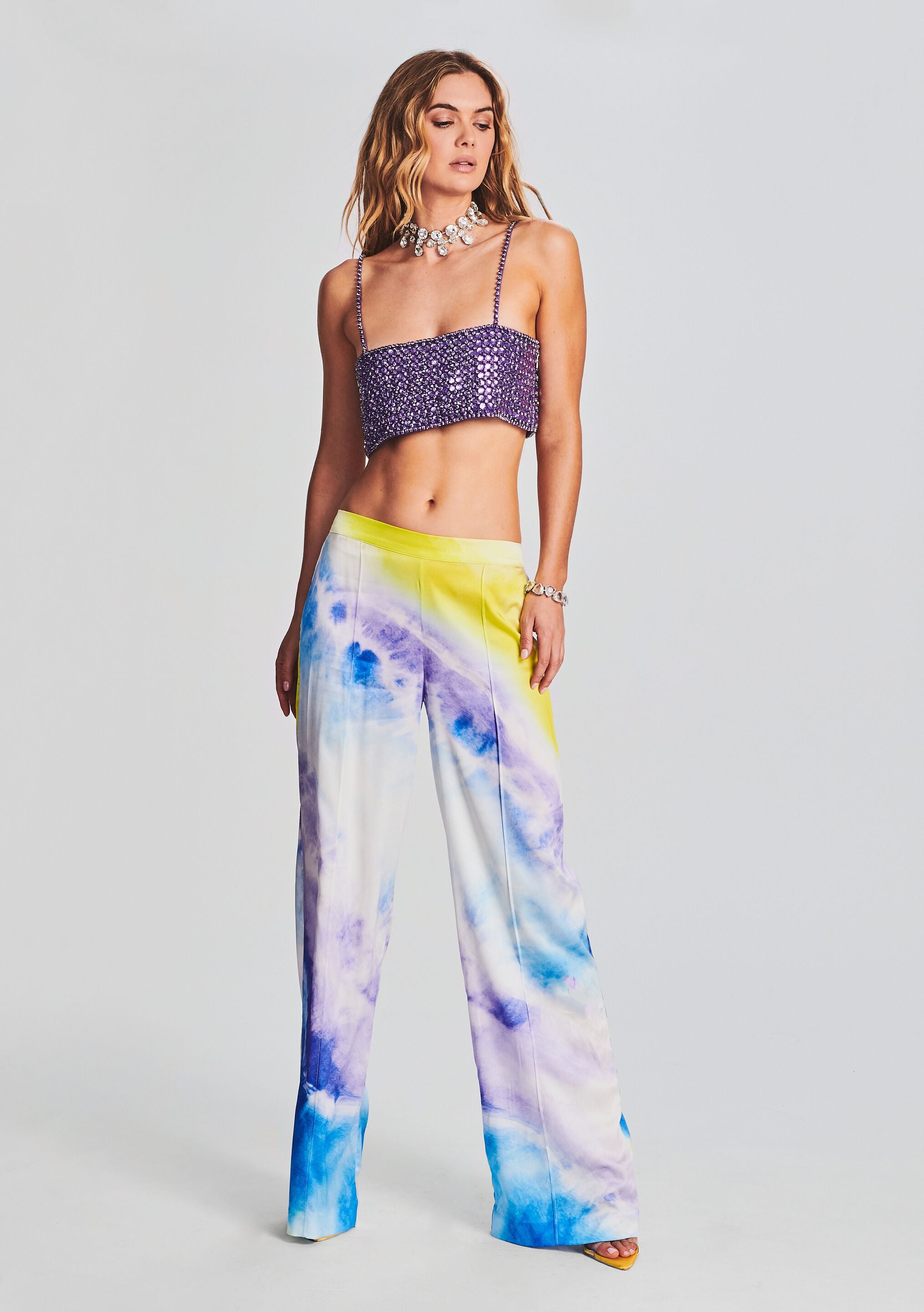 Alden Silk Chiffon Pant-Sunny Prom