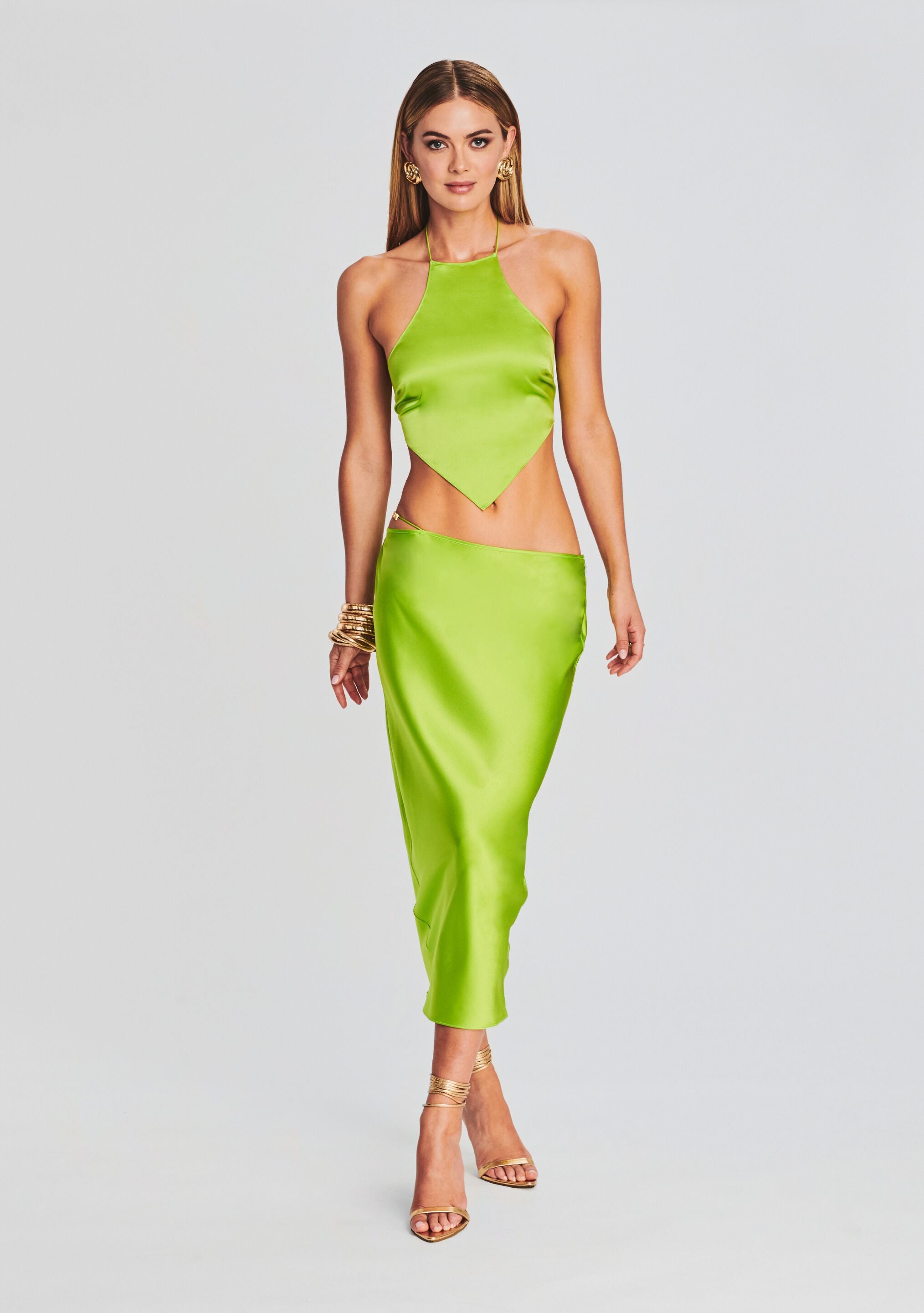 Penina Silk Midi Skirt-Sunny Prom