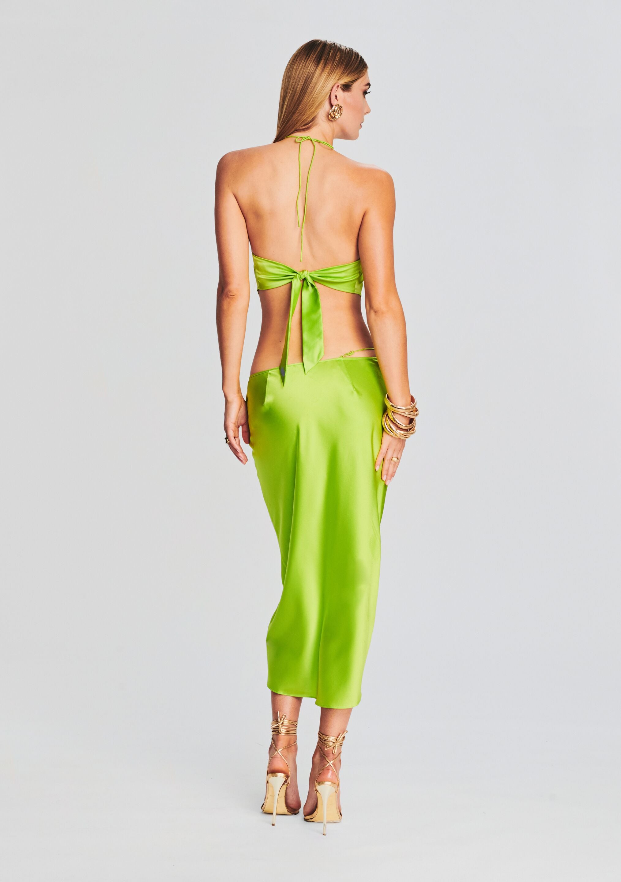 Penina Silk Midi Skirt-Sunny Prom