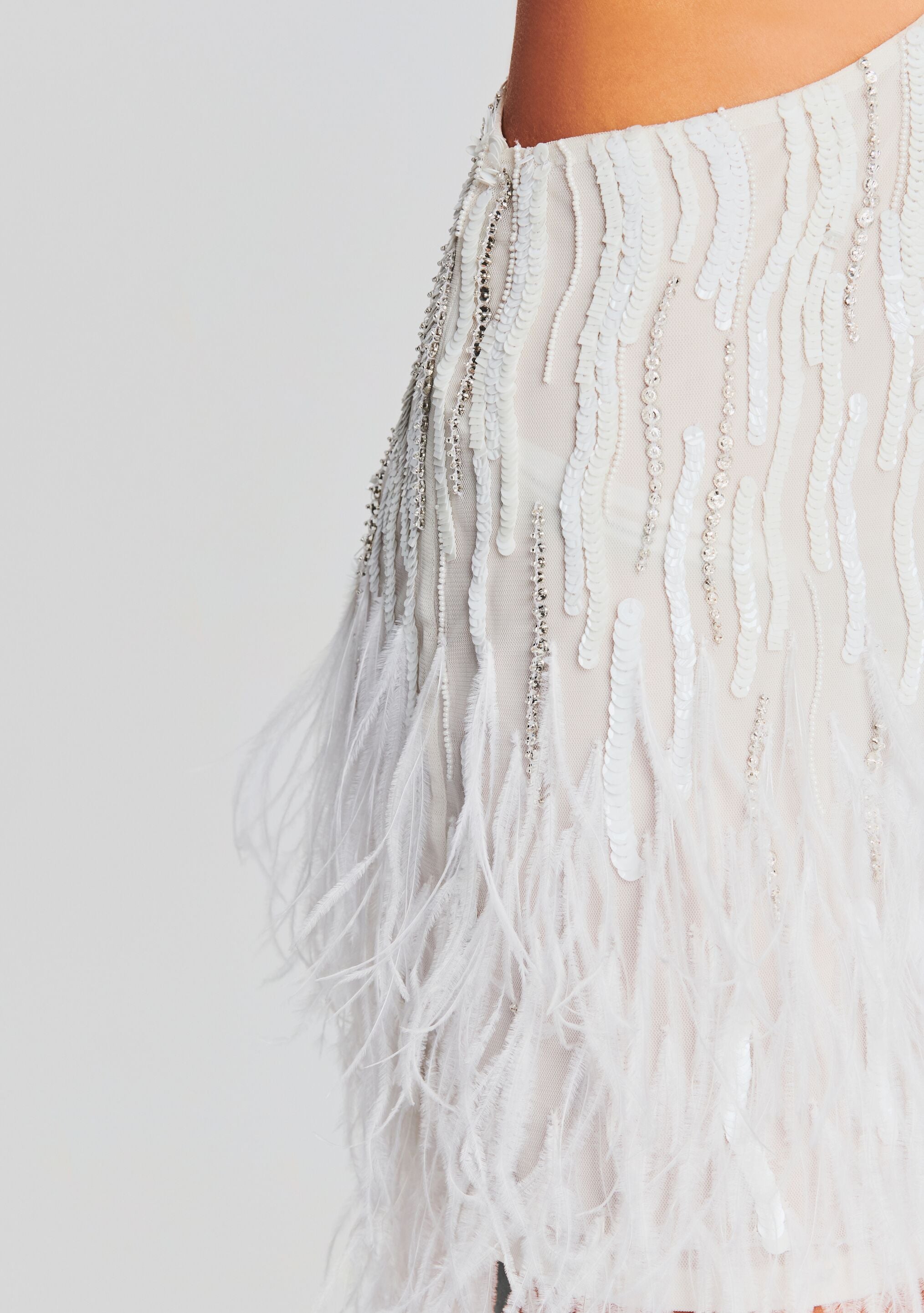 Beverly Sequin Feather Dress-Sunny Prom