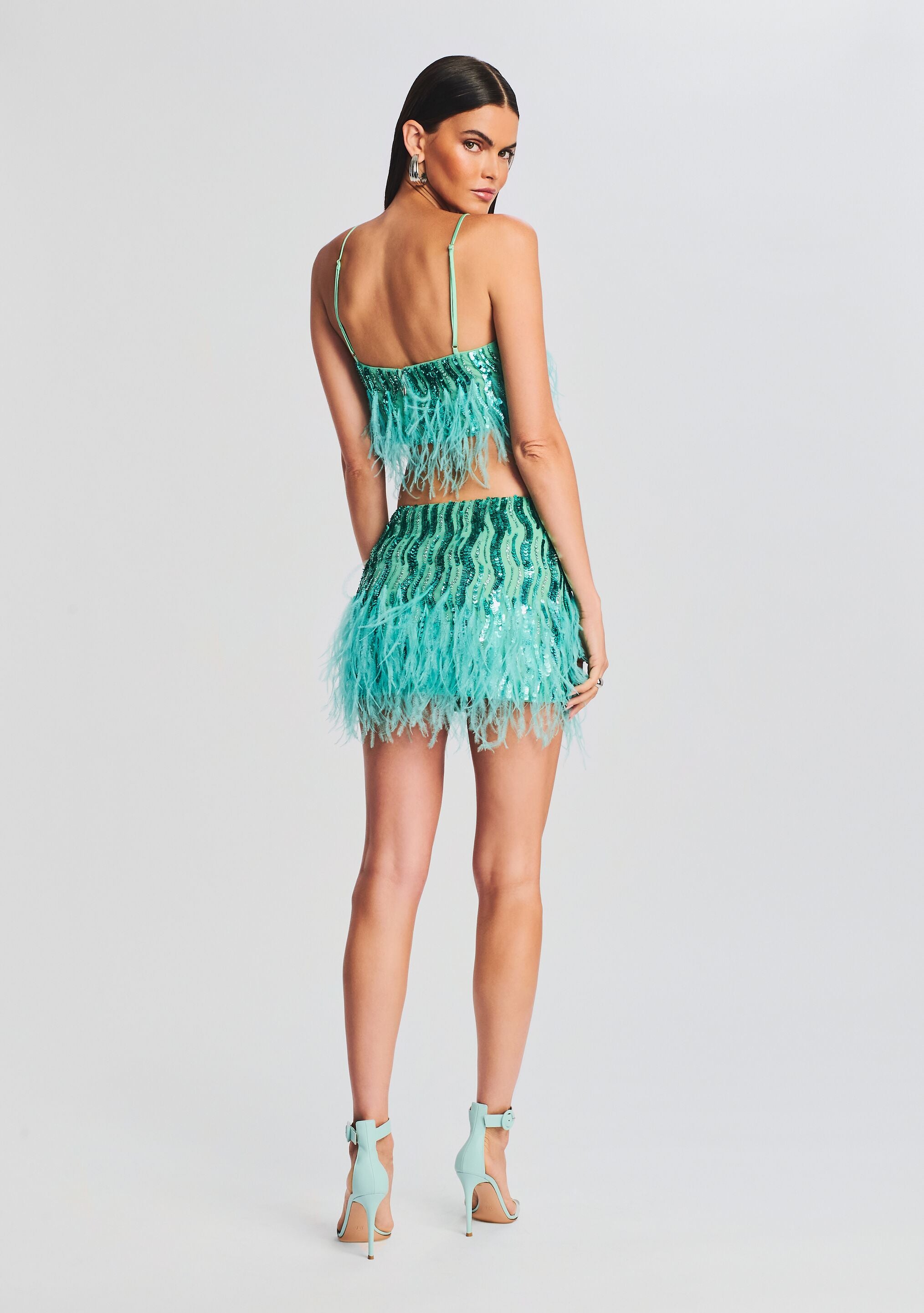 Ondina Feather Top-Sunny Prom