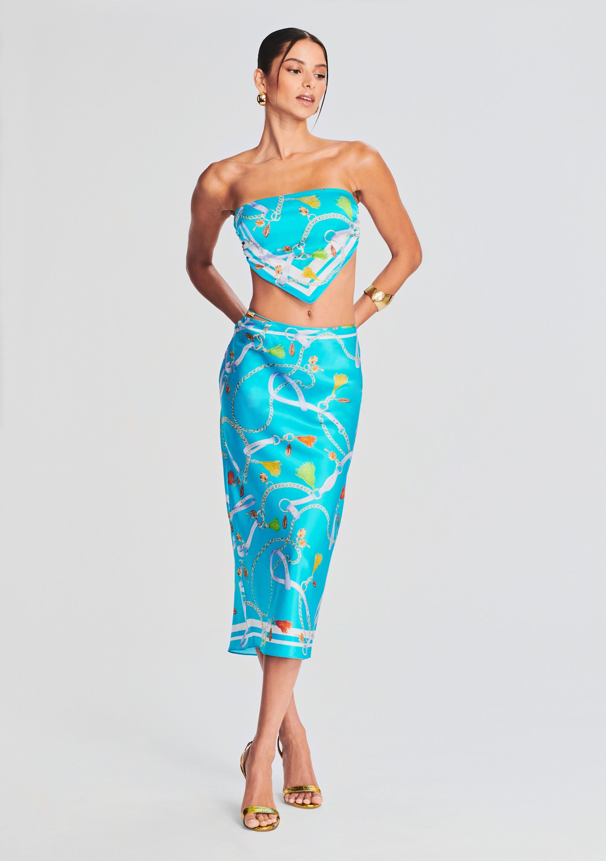 Natalia Silk Scarf Top-Sunny Prom