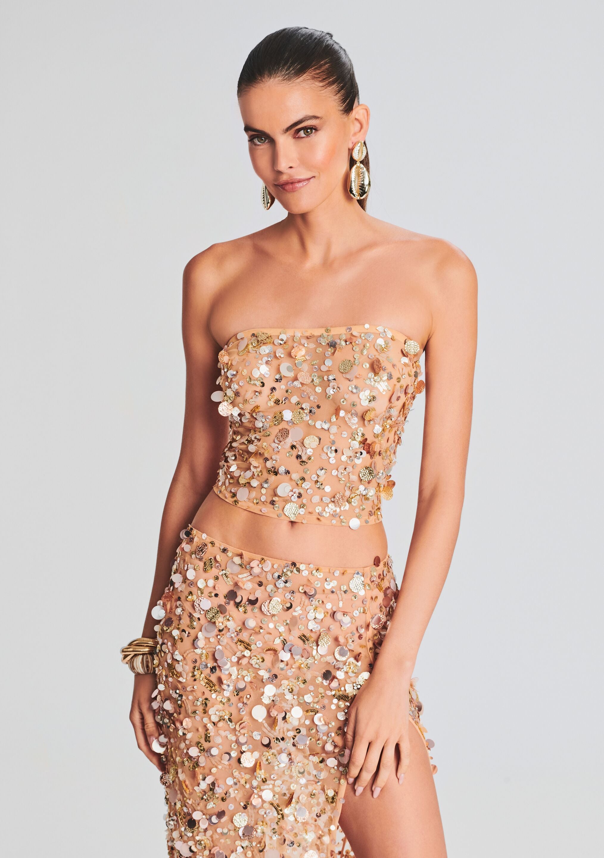 Mirage Embellished Top-Sunny Prom