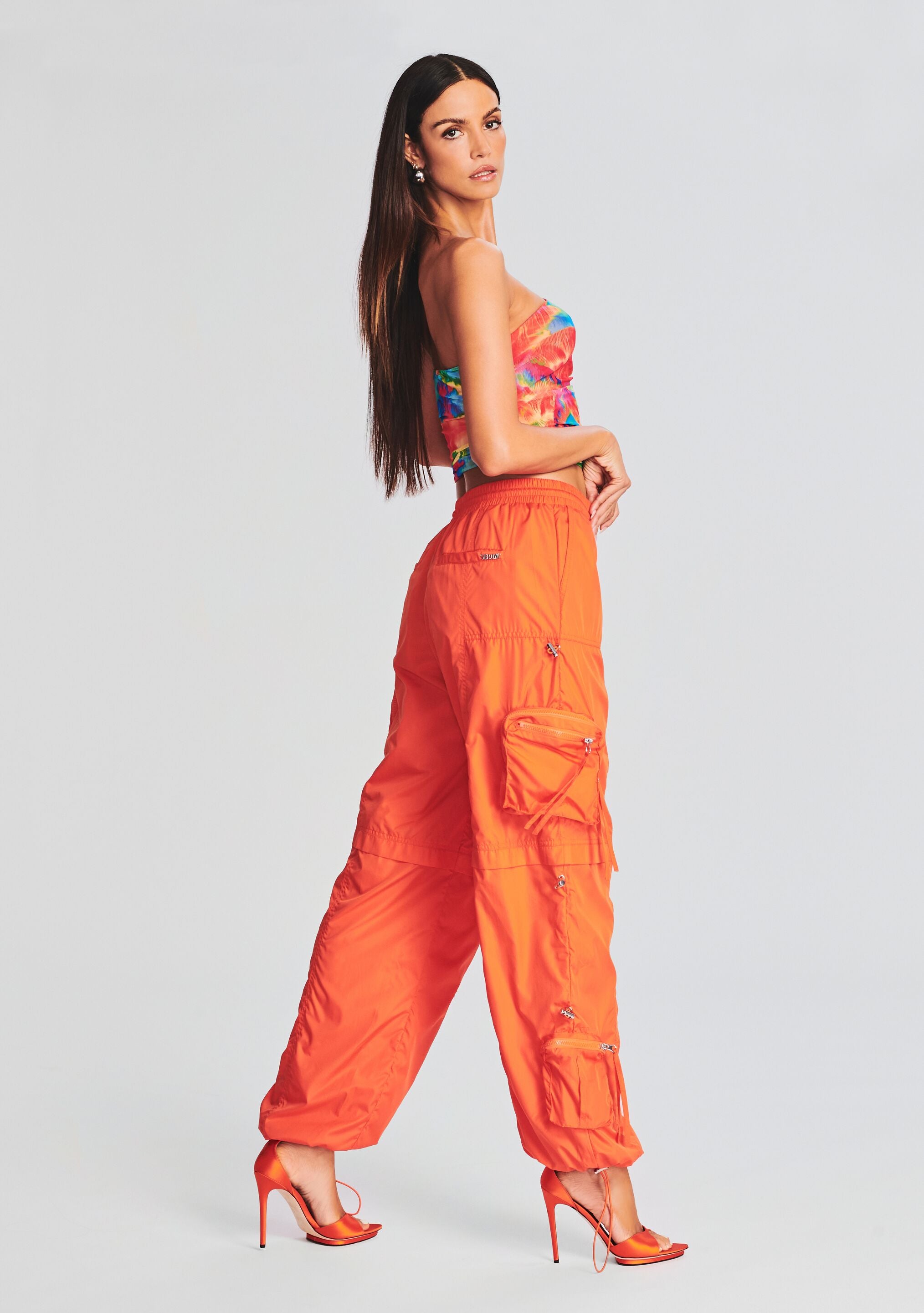 Alba Ruched Cargo Pant-Sunny Prom